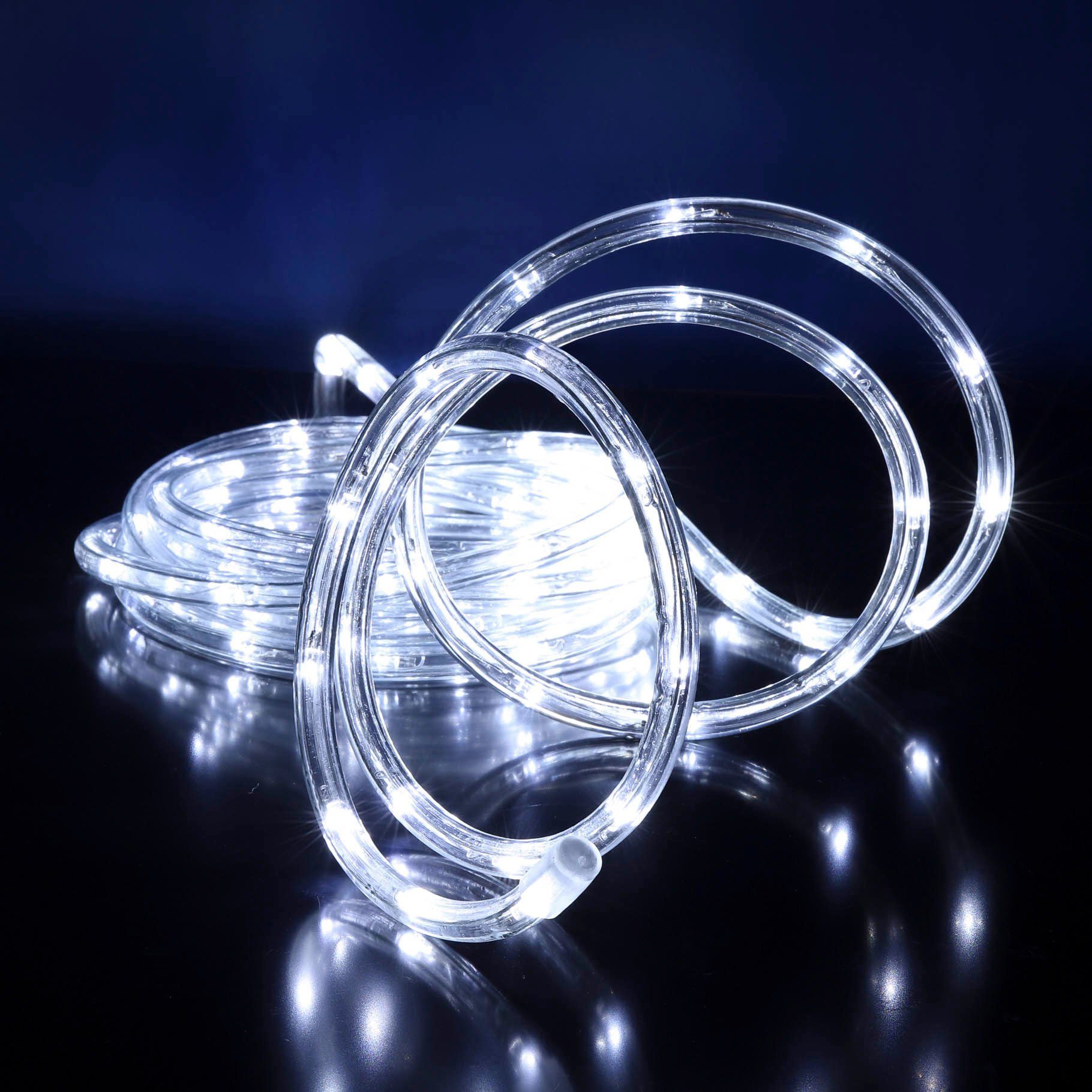 HI LED-Lichterschlauch Lichterschlauch LED 6 Meter kaltweiß, für den Aussenbereich