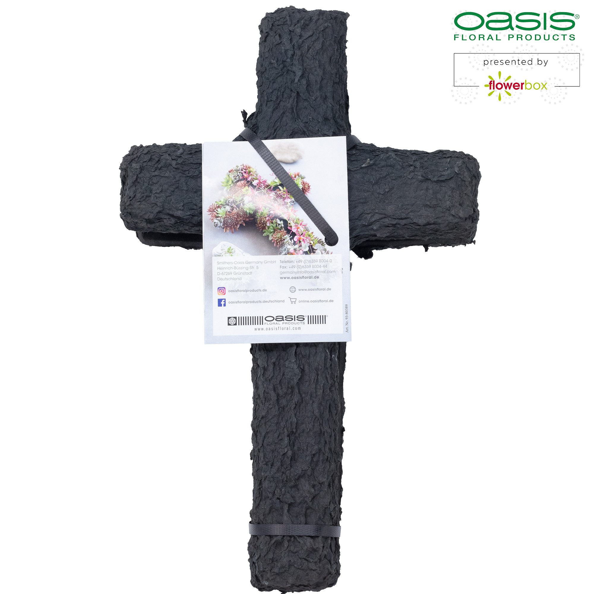 Thumbnail - Oasis Schaumgummi OASIS® BLACK BIOLIT® Kreuz - 42 x 26 x 4,5cm - 2 St.