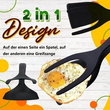 PFCTART Küchenwender 2 in 1-Umdrehung der Zange, Spiegelei Wender, Rindersteakspachtel