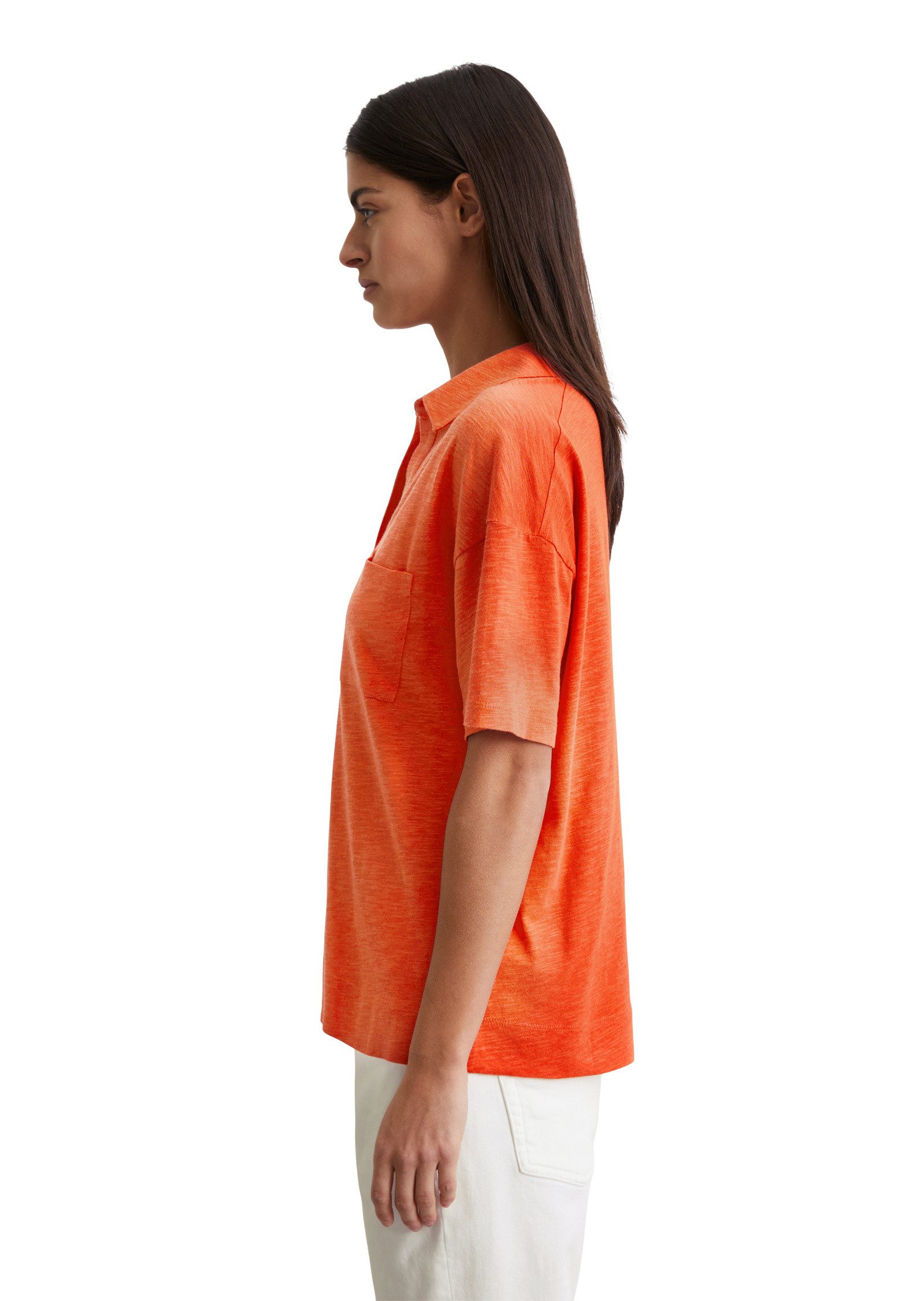 Marc O'Polo Poloshirt aus Organic Cotton-Viskose-Mix günstig online kaufen