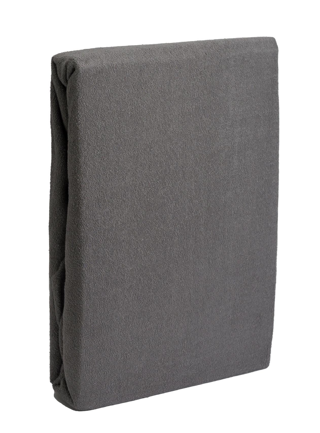 Carpe Sonno Spannbettlaken Frottee Winter Laken 90x200 100x200 140x200 160x200 180x200 200x200, Frottee, Gummizug: rundum, (1 Stück), Warmes Winter Spannbettlaken 90x200 Spannbetttuch Grau