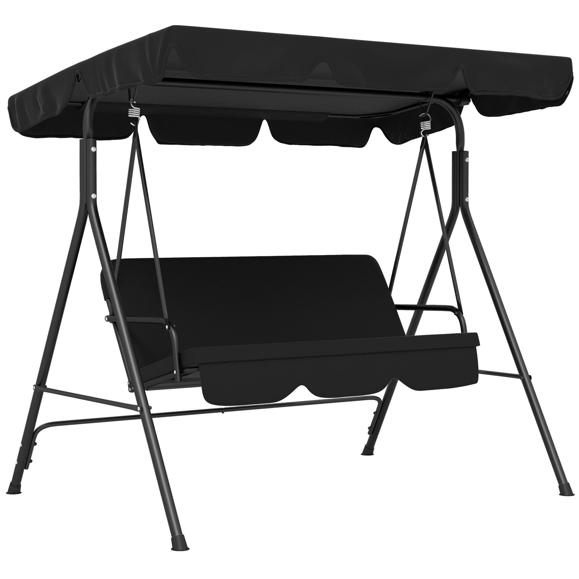 Outsunny Hollywoodschaukel Schaukelbank mit verstellbarem Dach, günstig online kaufen