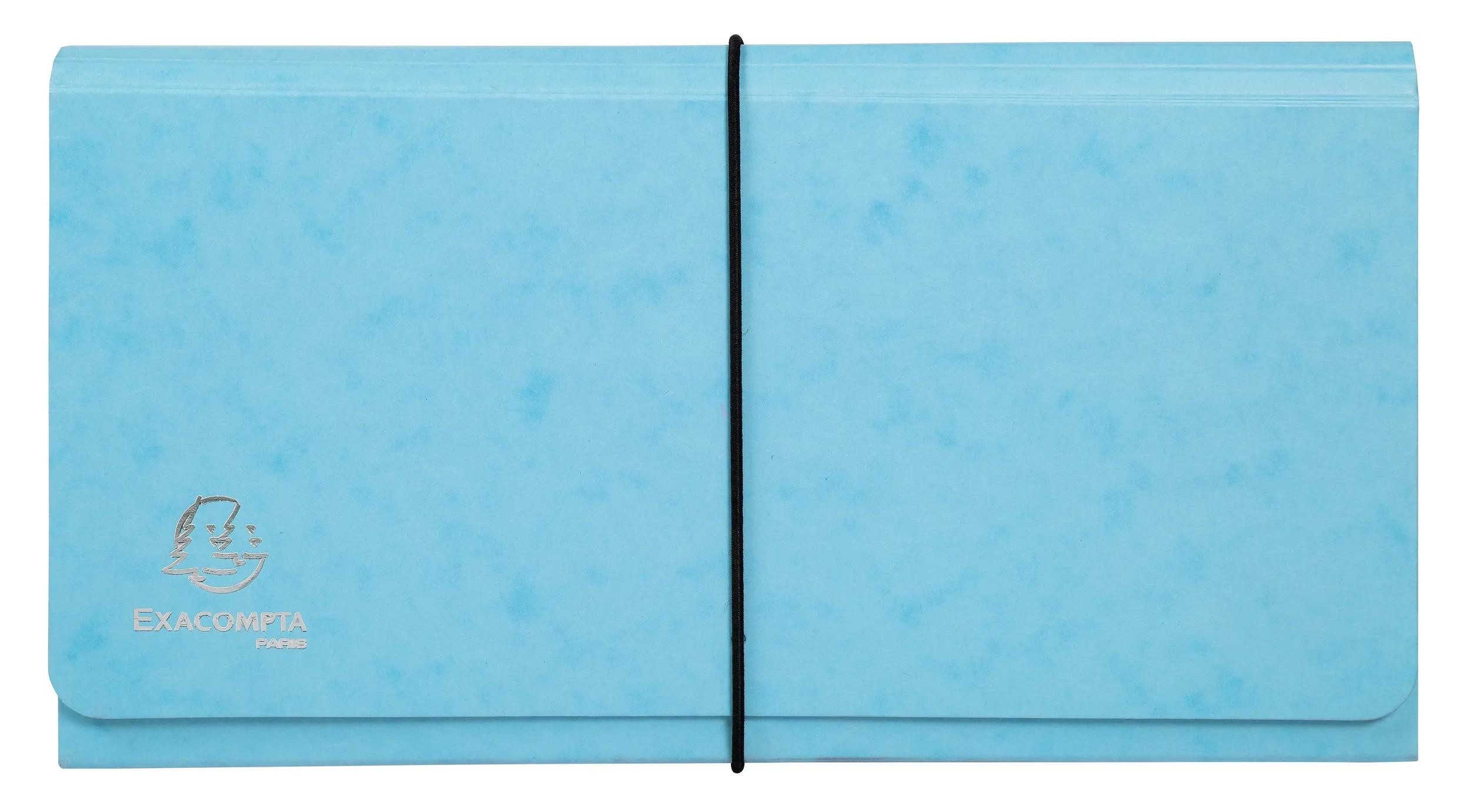 EXACOMPTA Fächermappe 4x Fächermappe mehrfarbig Karton 6 Fächer 26x13cm sortiert 58660E, Ordnungsmappen