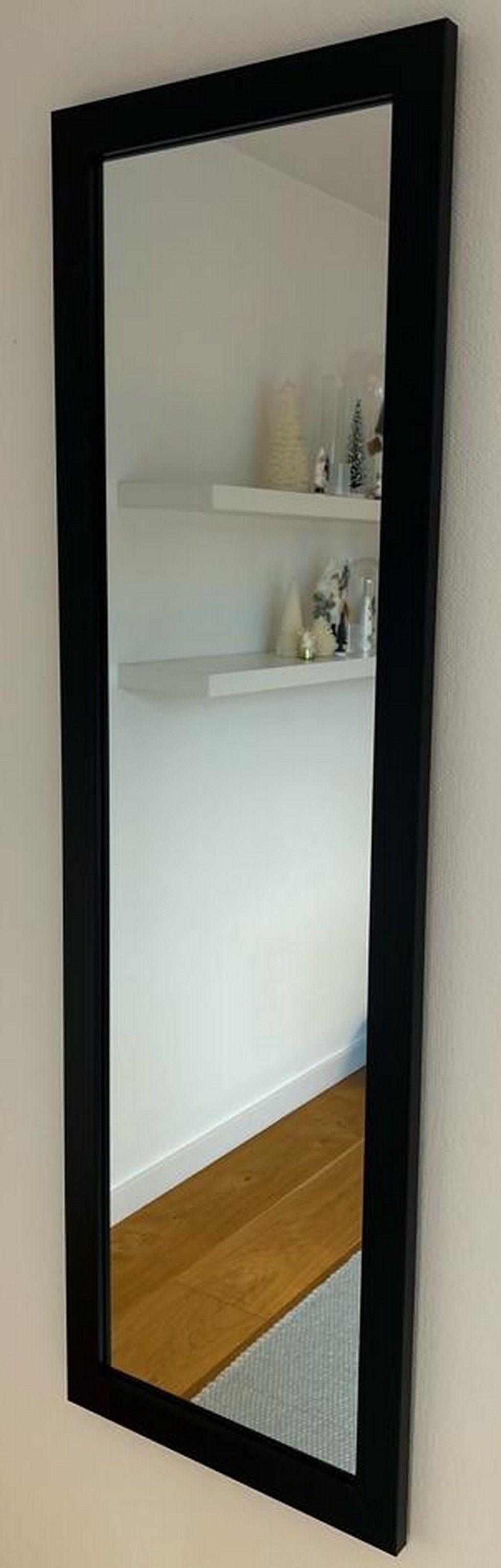 Deko-Werk 24 Your-Homestyle 40 x Eiche Rahmen, 130 Kathi Wandspiegel Ganzkörperspiegel cm schwarz Farbe Wandspiegel Holz mit