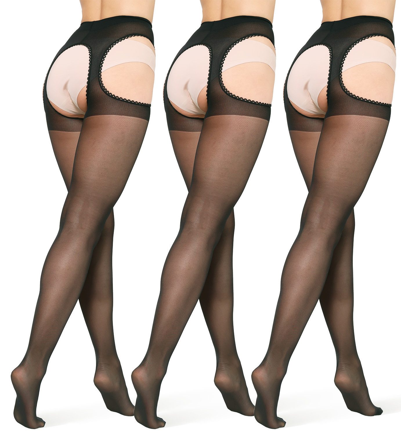Ouvert Strumpfhose Sexy Ouvert Strumpfhose mit offenem Schritt Cutout