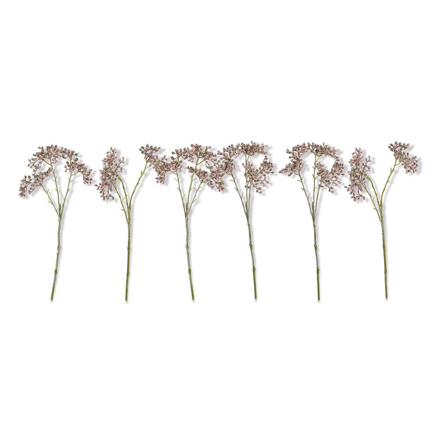 Kunstblume Dekoblume 6er Set Verrettes rosa/grün, günstig online kaufen