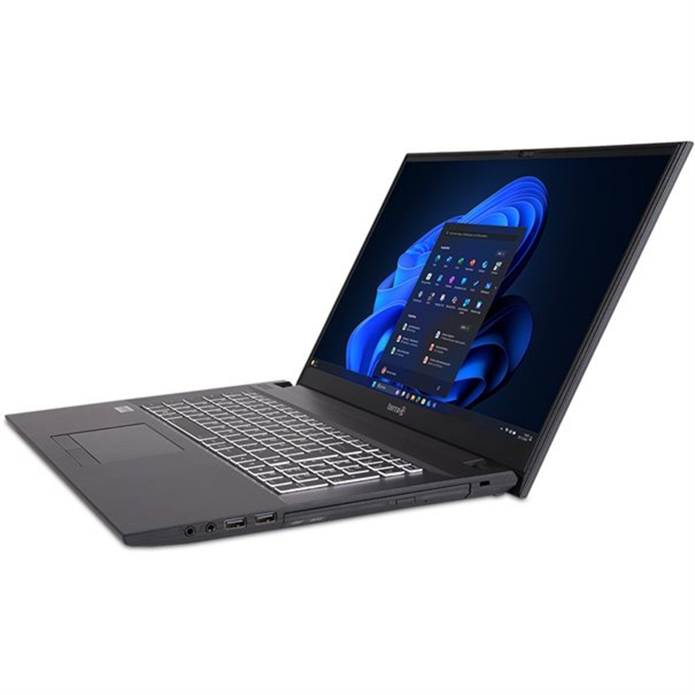 TERRA TERRA MOBILE 1716R - Business-Notebook mit Windows 11 Pro Business-Notebook (Intel Intel Core i5 i5-1335U, 8 GB, 500 GB SSD, Windows 11 Pro, HDMI, Beleuchtete Tastatur, DVD)