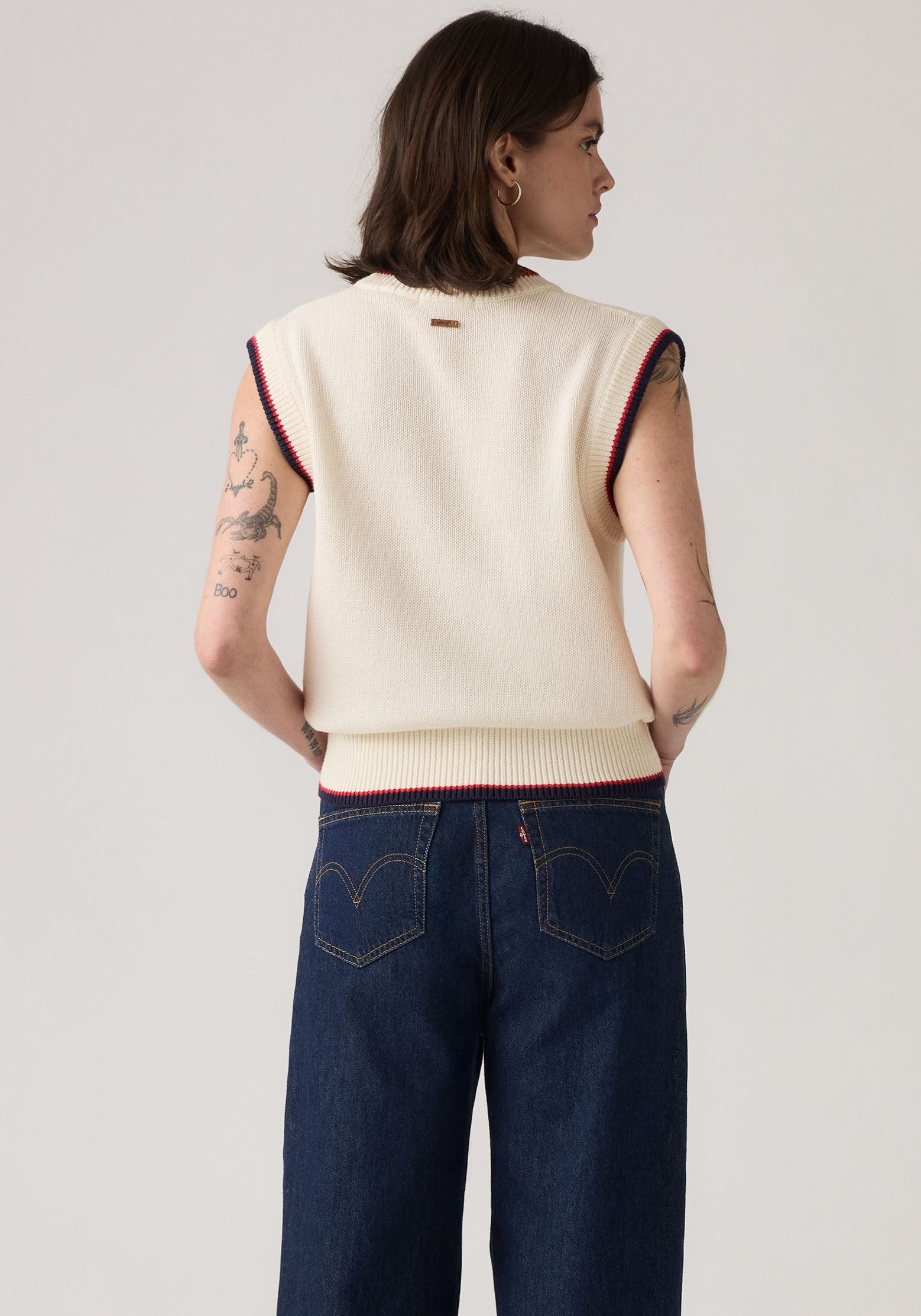 Levi's® Pullunder CHARLIE VNECK VES Feinstrick mit Wollanteil