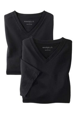 MARVELIS V-Shirt T-Shirt - Doppelpack - V-Ausschnitt (2-tlg)