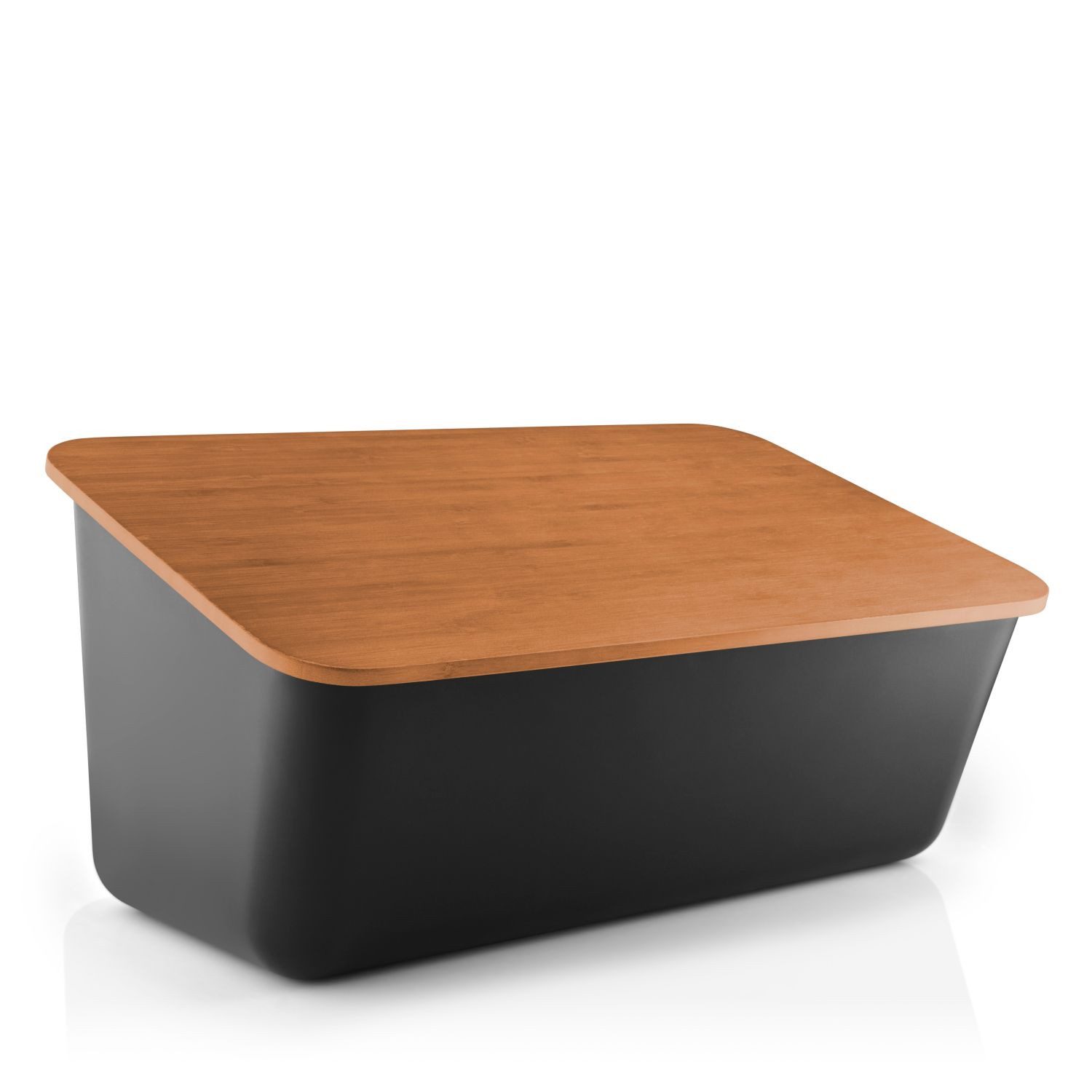 Eva Solo Brotkasten Nordic Kitchen Schwarz, Kunststoff, Bambusholz