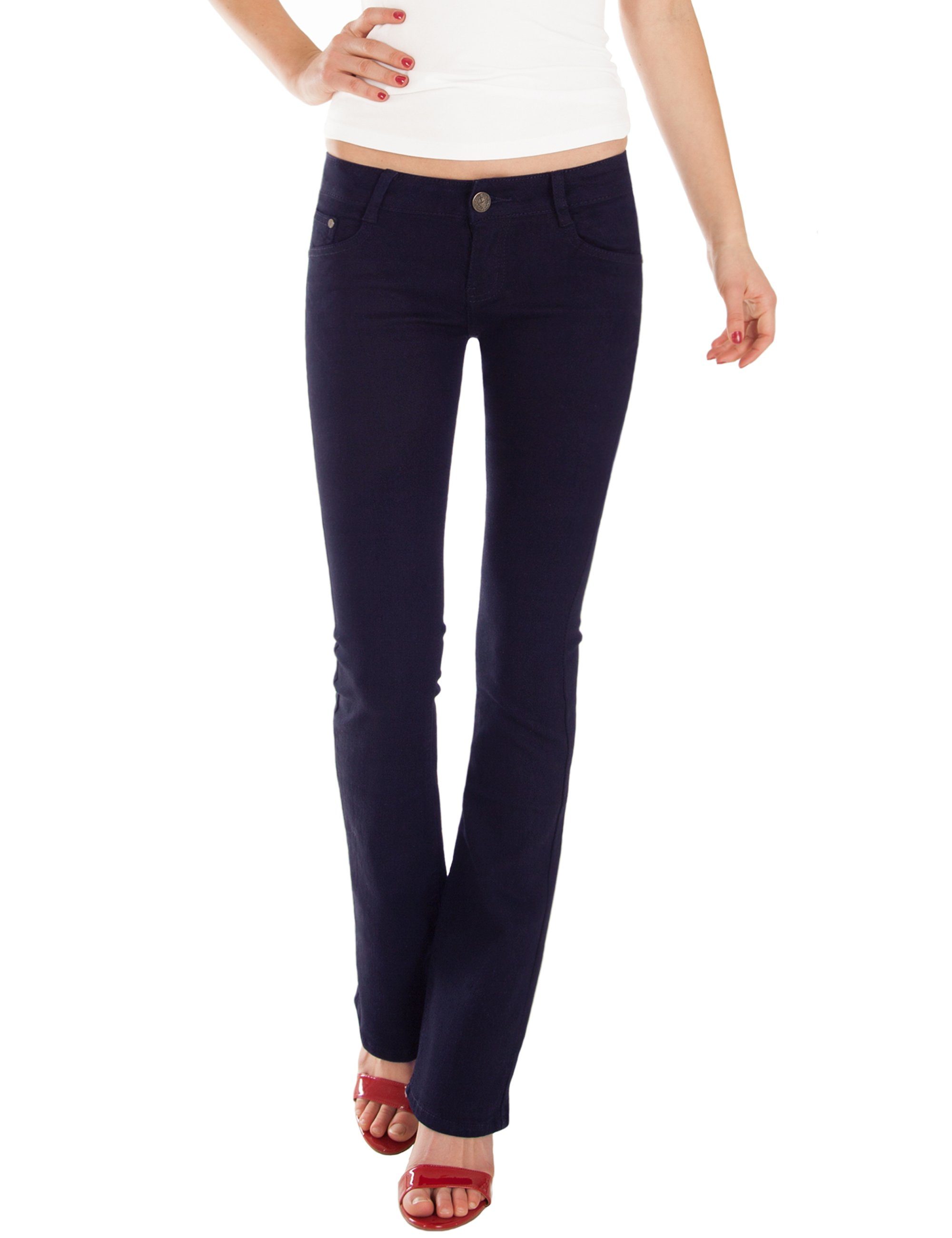 Fraternel Bootcut-Jeans Stretch, 5-Pocket-Style Dunkelblau