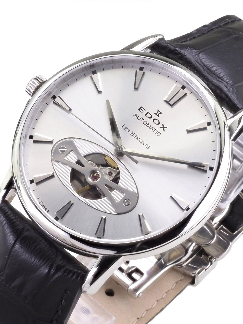Edox Automatikuhr schweizer Herren Uhr 42 mm Ø 85021 3 AIN Les Bemonts Les Bémonts, Krone Links