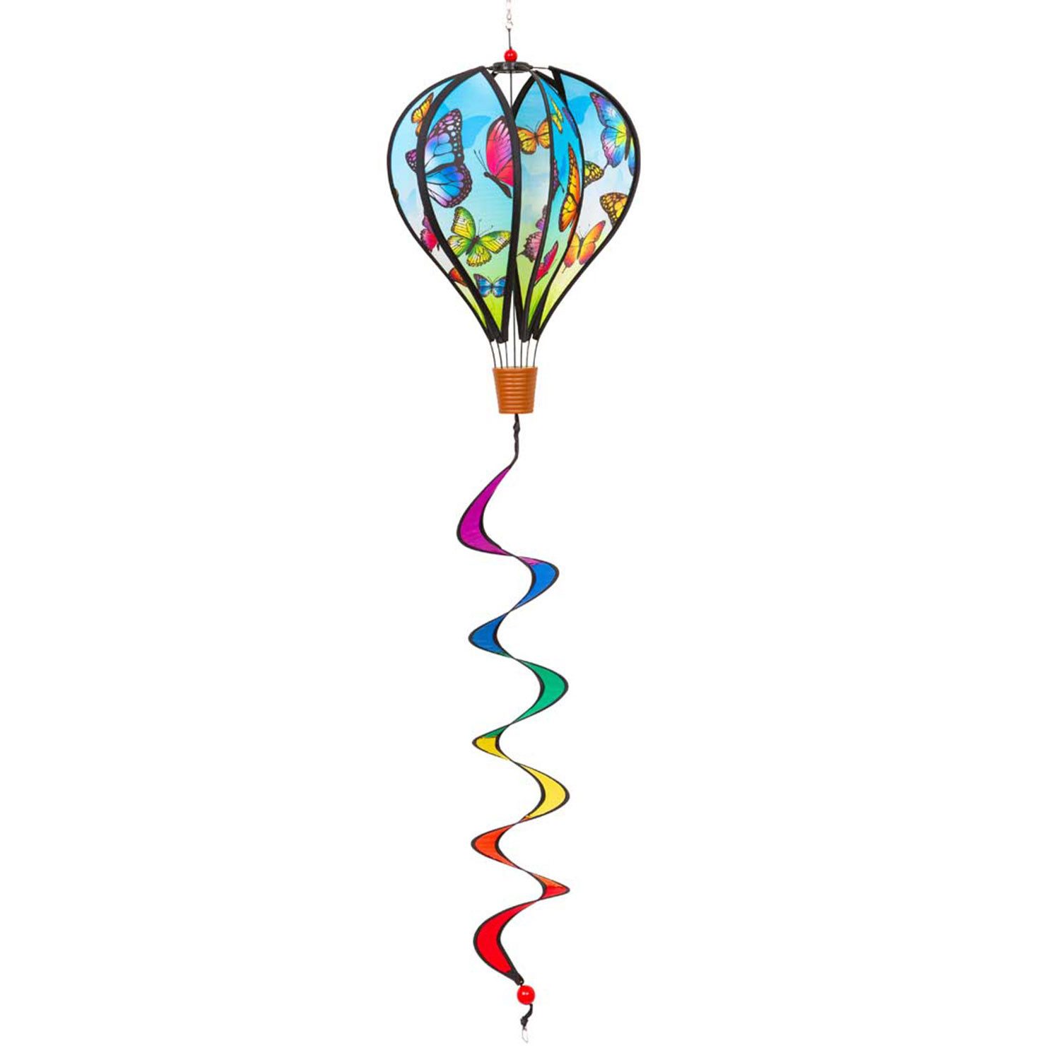 HQ Windspiel HQ Hot Air Balloon Twist Butterflies Mini Heißluftballoon, dreht sich bereits bei der geringsten Brise