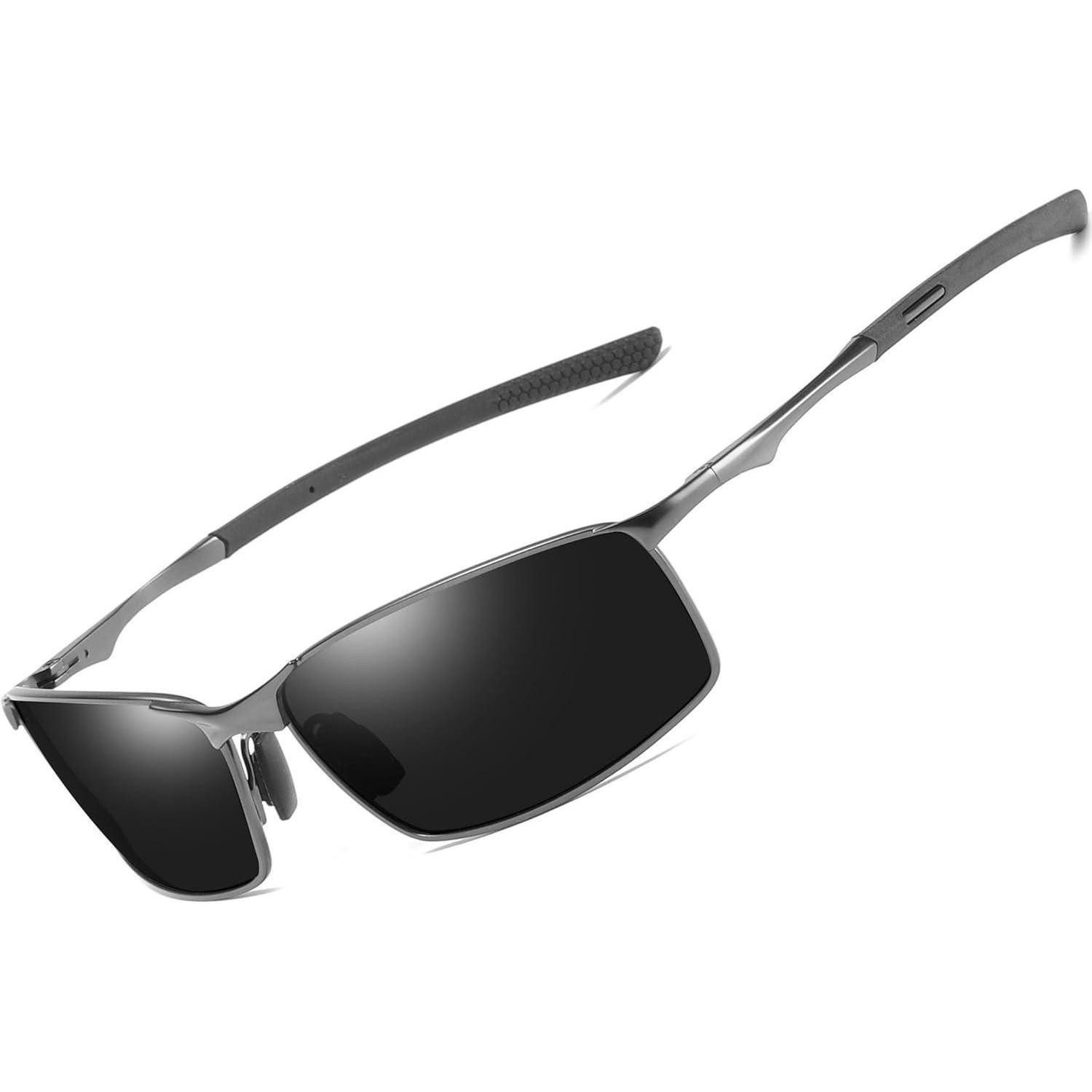 Sonnenbrille Sonnenbrille polarisierte Herren Sport UV Schutz Fahrbrille Grau
