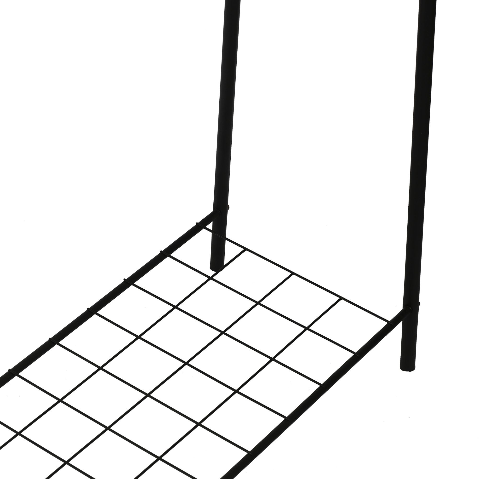 en.casa Garderobenständer, »Hvorslev« mit Kleiderstange freistehend Schwarz 144 x 89 x 32 cm