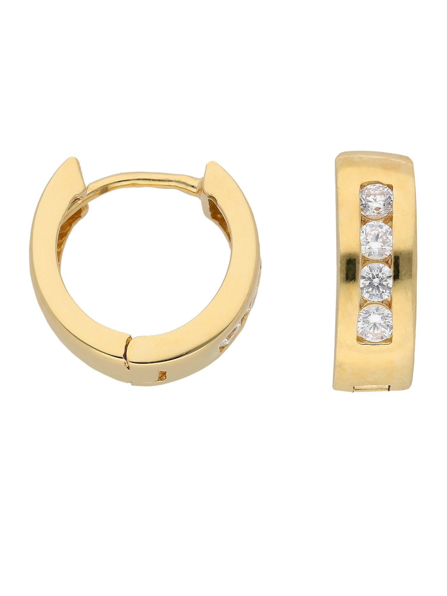 Adelia S Paar Creolen 333 Gold Ohrringe Creolen Mit Zirkonia O 12 Mm Goldschmuck Fur Damen Online Kaufen Otto
