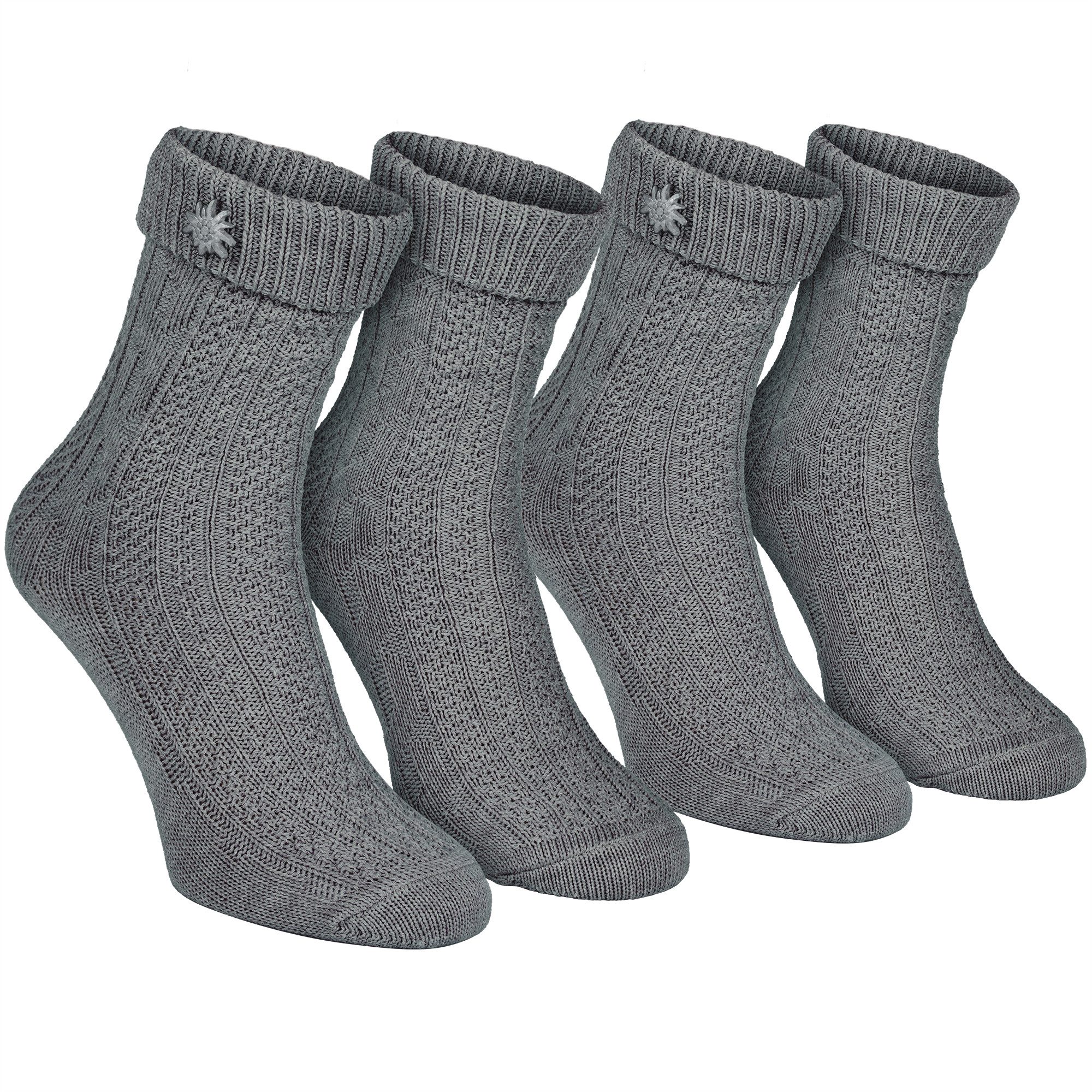 Black Snake Trachtensocken Trachtensocken Schoppersocken 2 Paar mit Zopfmuster (2-Paar) Klassische Trachtensocken mit traditionellem Zopfmuster