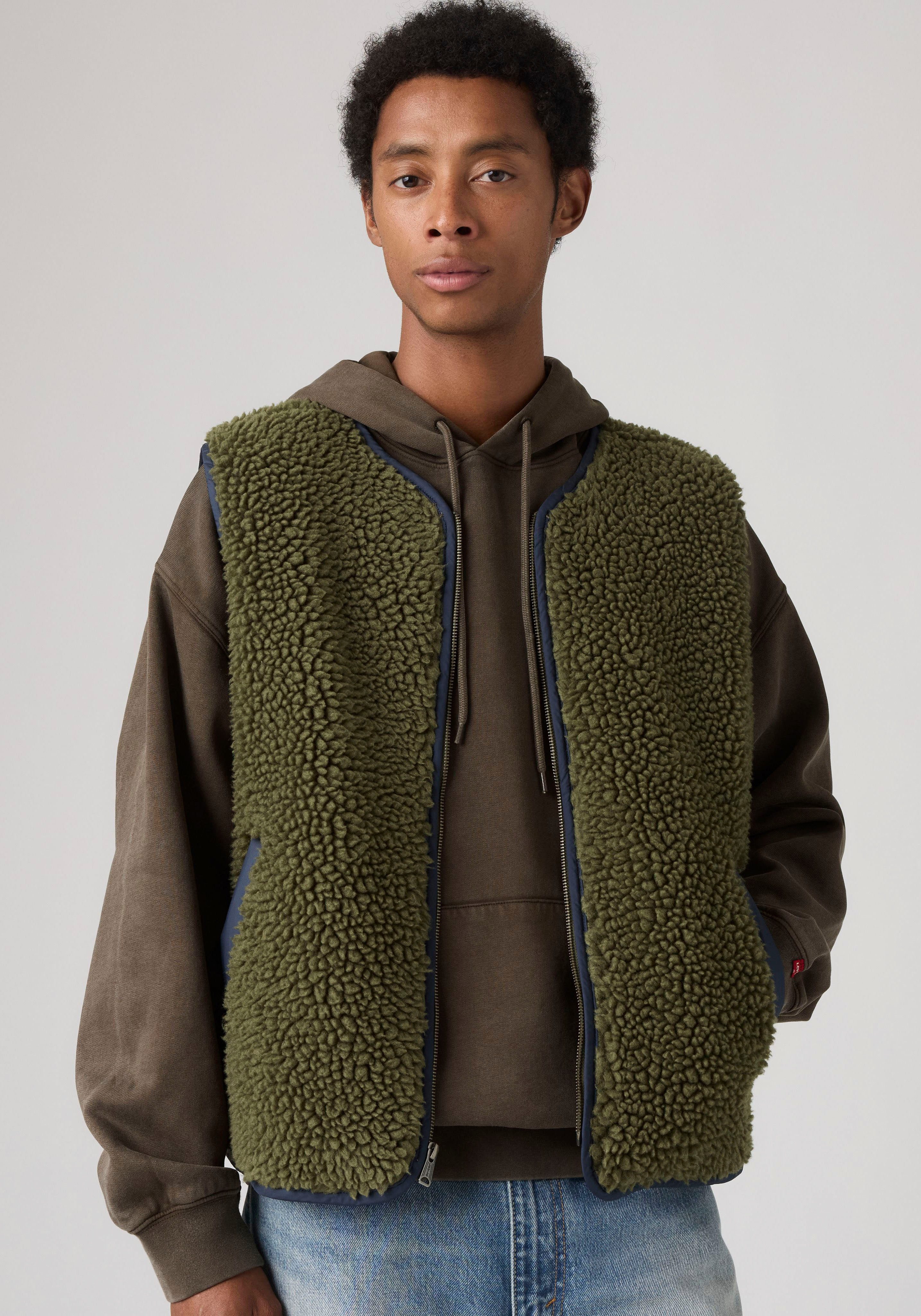 Levi's® Plüschweste SEACLIFF SHERPA VEST Bequeme Passform, praktischer Reißverschluss