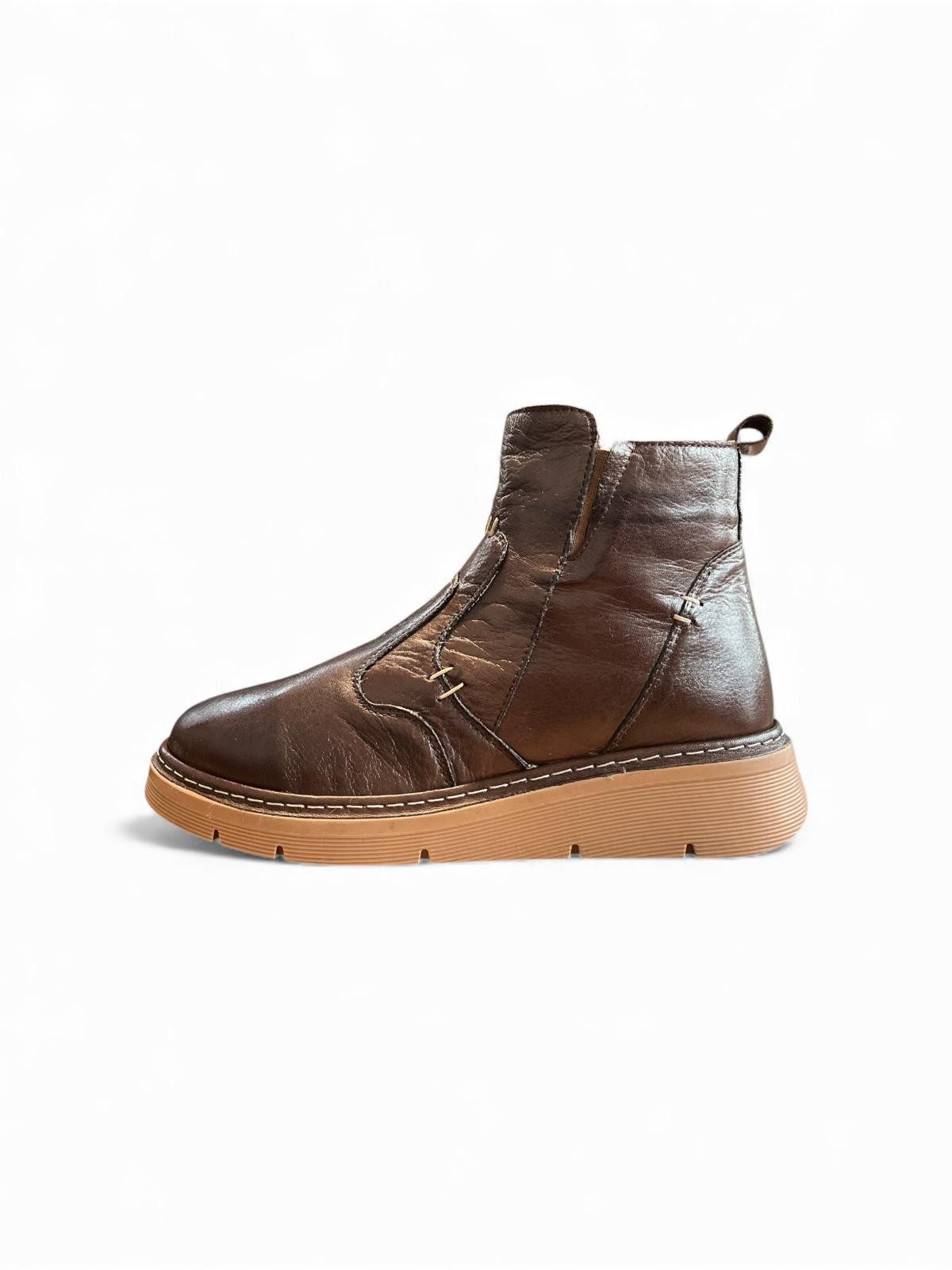 Begoria Damen Stiefeletten aus Echtleder – FlexTritt Comfort Shoes Stiefelette