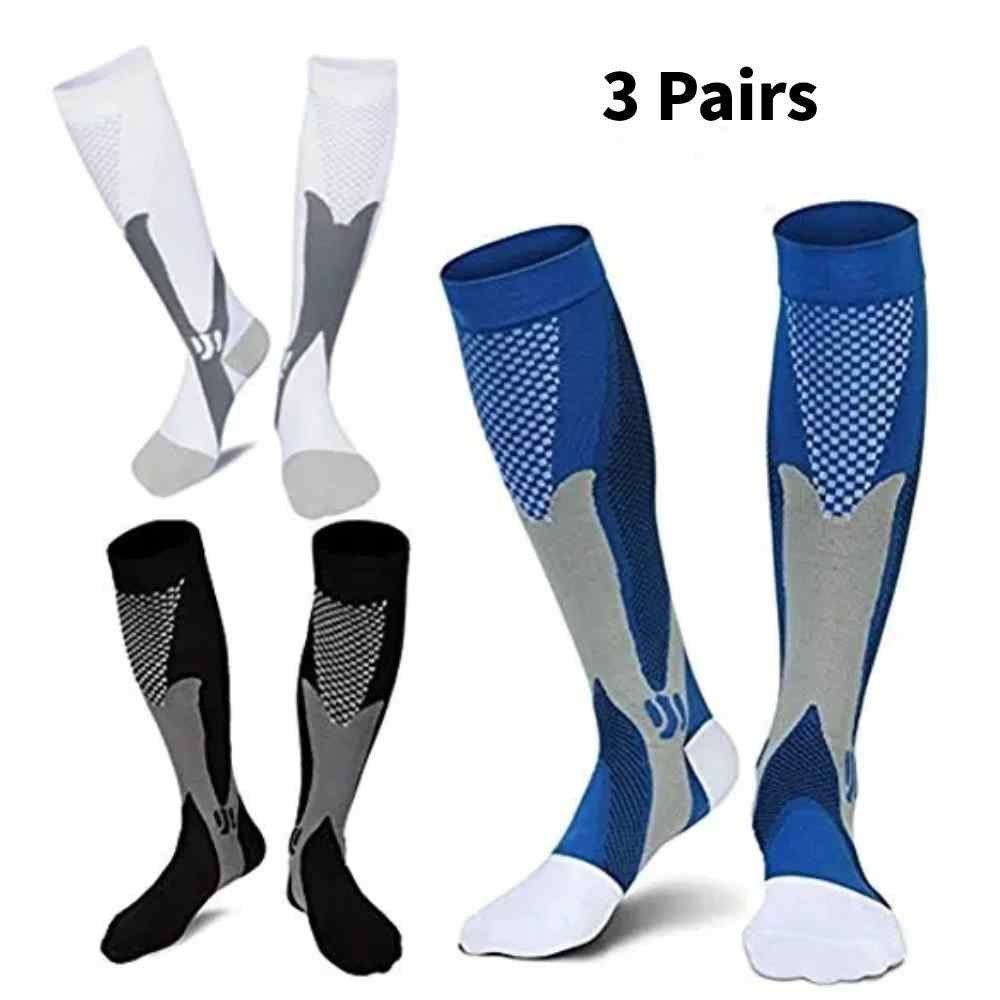 LENBEST Kompressionsstrümpfe 3 Pairs Kompression (3-Paar) Männer Socken Frauen