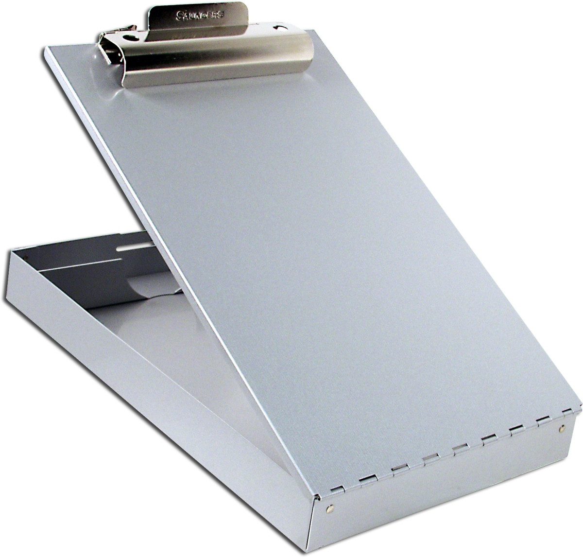 Schreibmappe Klemmbrett A4 Aluminium mit Dokumentenfach