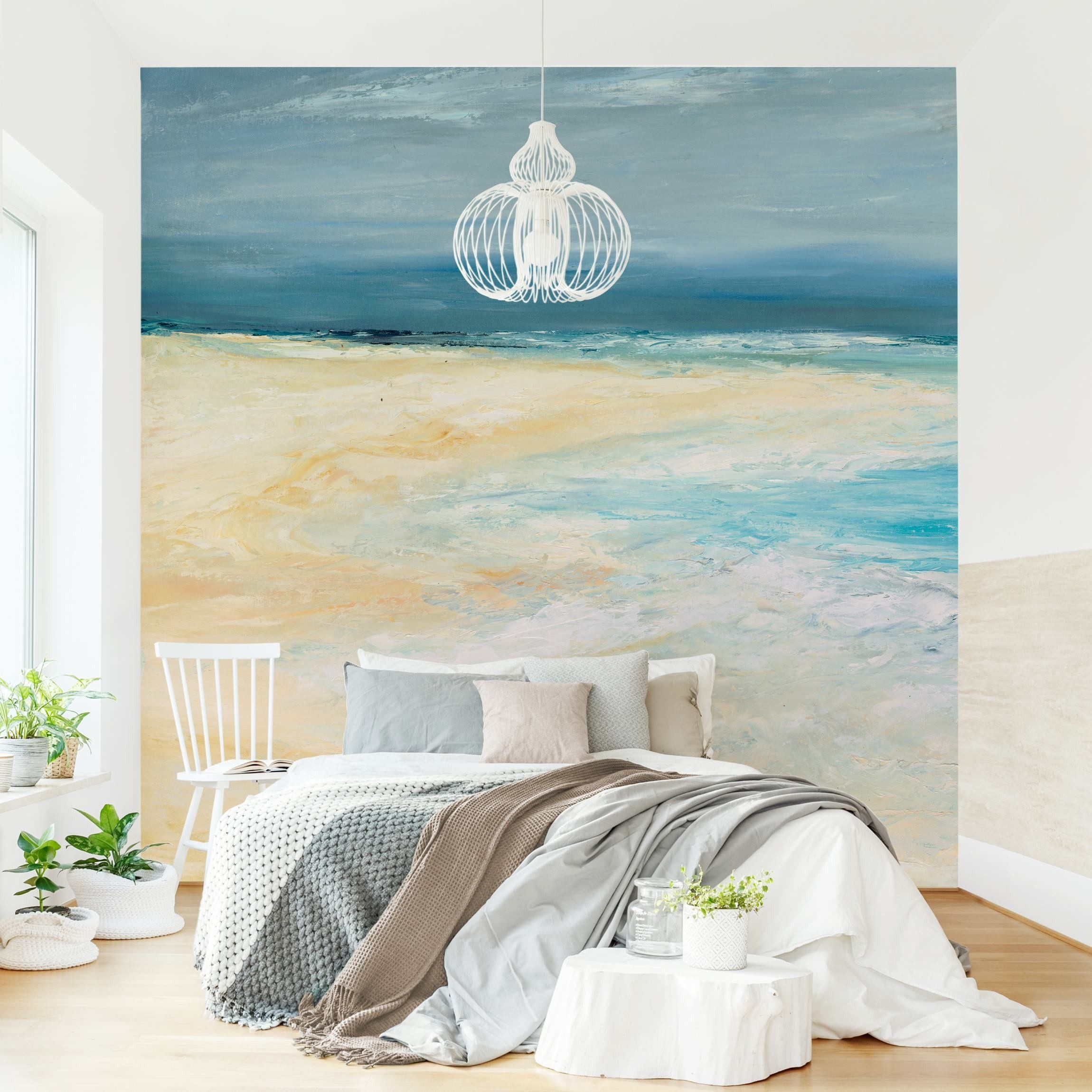 Bilderdepot24 Fototapete Vliestapete Beige Abstrakt Strand, Glatt, Matt, (Vliestapete inkl. Kleister oder selbstklebend), geruchsfrei Bildtapete Vlies Wohnzimmer Schlafzimmer