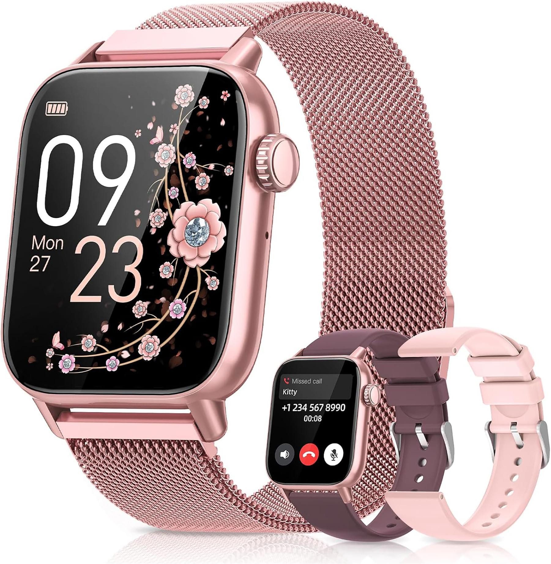 2025 Neueste Damen Smartwatch mit Telefonfunktion(Wählen/Empfangen) Smartwatch