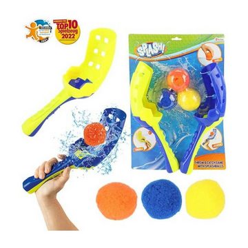 Toi-Toys Badespielzeug SPLASH Wasser Ballfangspiel (2 Fangschaufeln + 3 Bälle), Wiederverwendbar und Nachhaltig