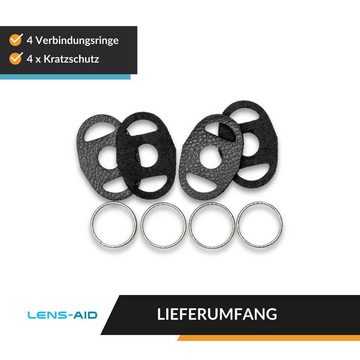 Lens-Aid Kamerazubehör-Set 2 Paar Gurt-Verbindungsringe (rund) mit Kratzschutz, (4 tlg)