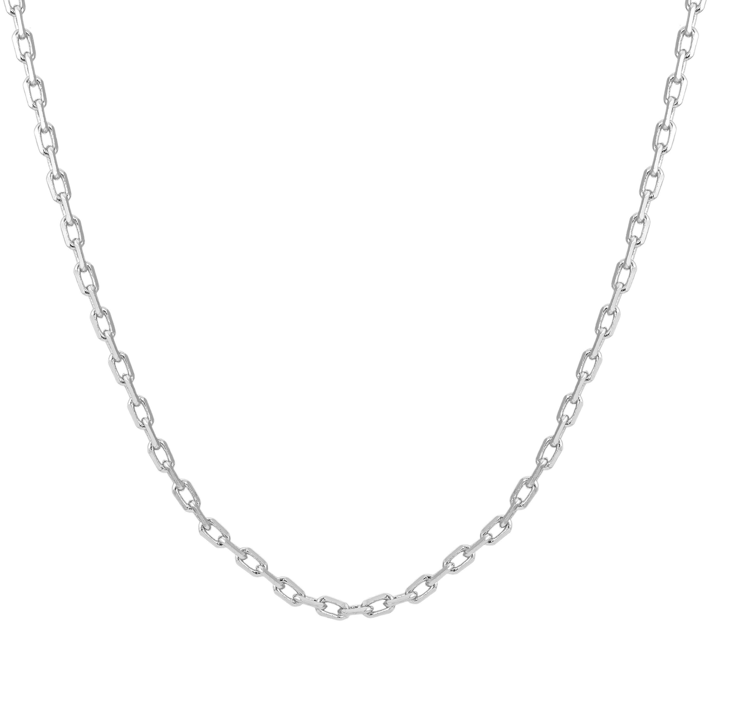 Brandlinger Gliederkette Halskette Prag, vergoldet, Basic Kette mit eckigen Gliedern