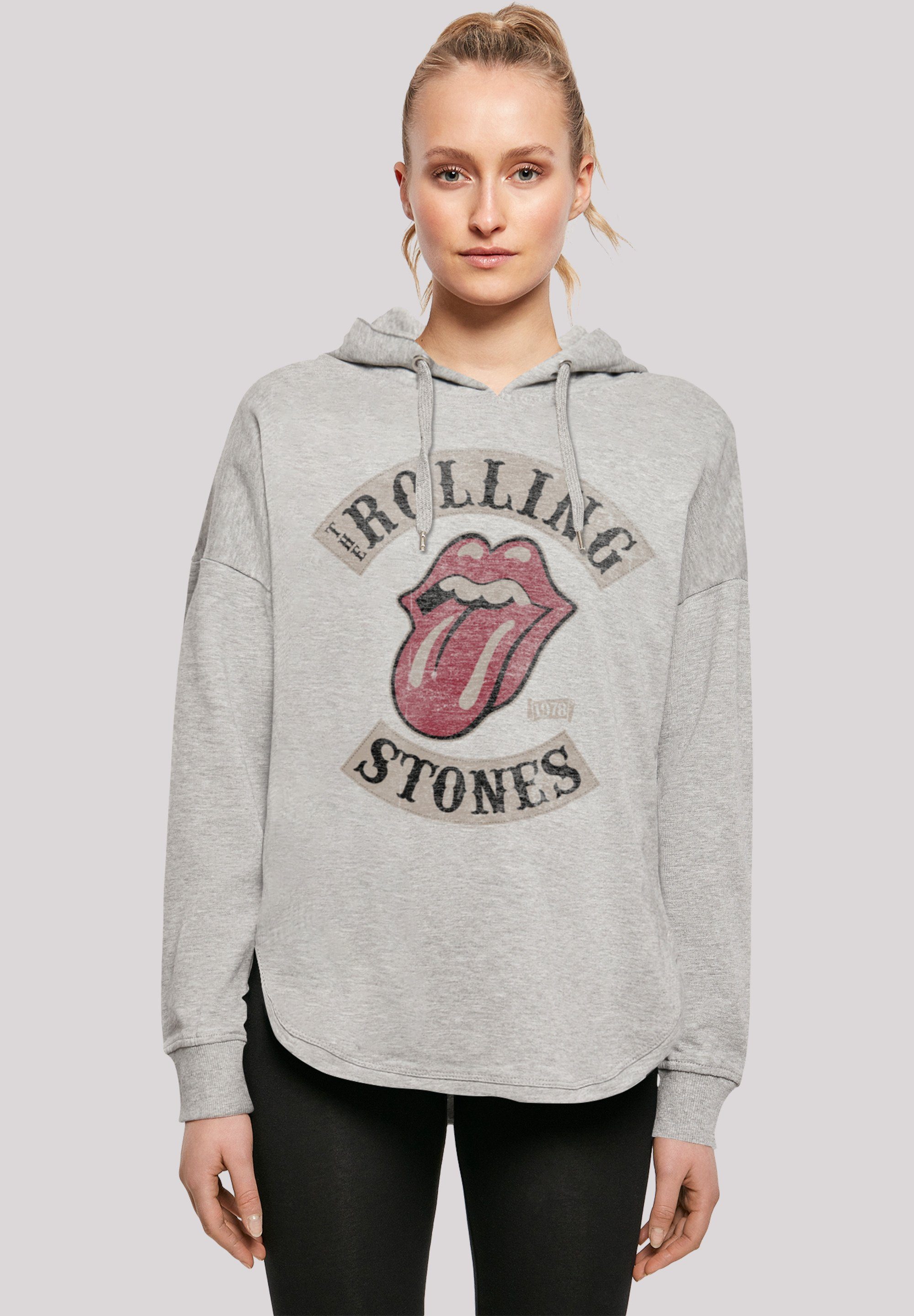 F4NT4STIC Kapuzenpullover The Rolling Stones Rockband Black grey Tour Print '78