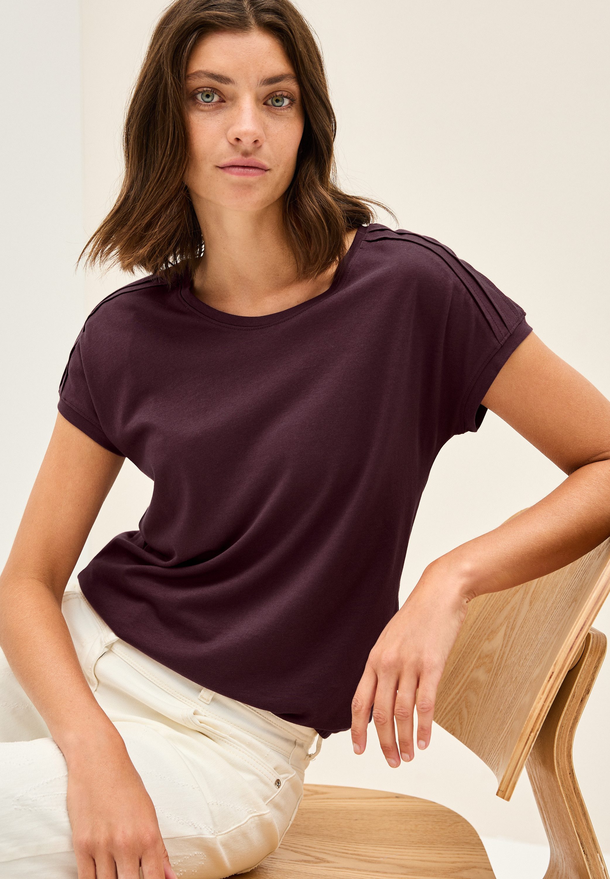 CECIL T-Shirt mit elastischem Bund günstig online kaufen