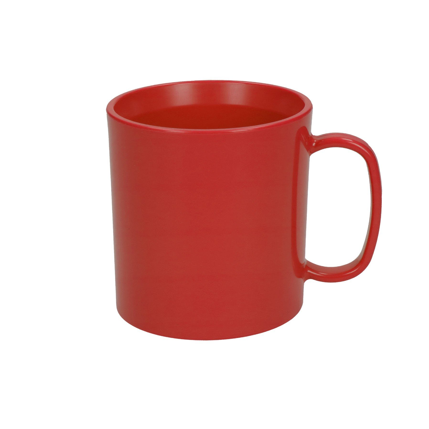 mehrweg.pro Mehrwegbecher Tasse "Mira", Kunststoff, (Sparset, 10-tlg., 10) standard-rot