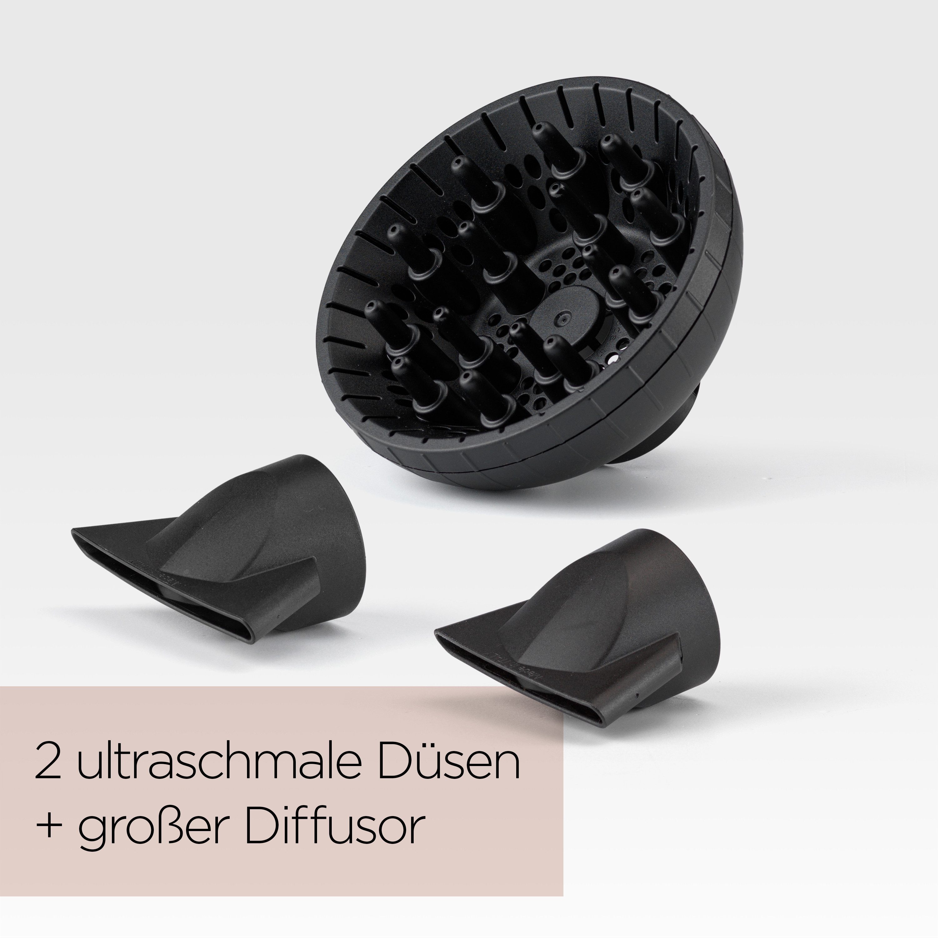 BaByliss Ionic-Haartrockner BaByliss Italian Air Pro Haartrockner mit Ionen-Technologie, 6719DE, 2200 W, Anti-Frizz, Föhn mit 2 Zentrierdüsen und Diffusor, AC-Motor, 2200 W