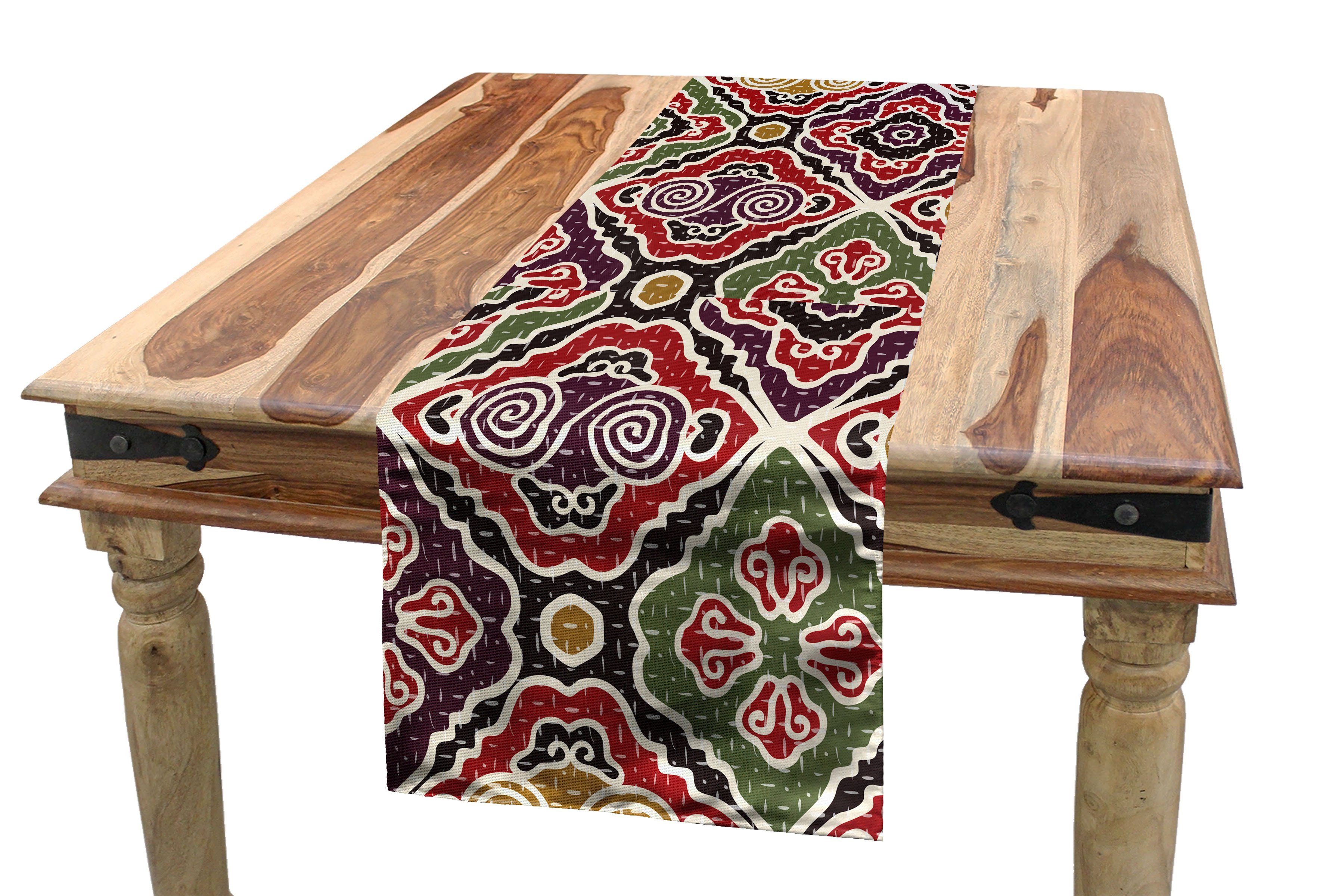 Abakuhaus Tischläufer Esszimmer Küche Rechteckiger Dekorativer Tischläufer, Geometrisch japanische Chevron
