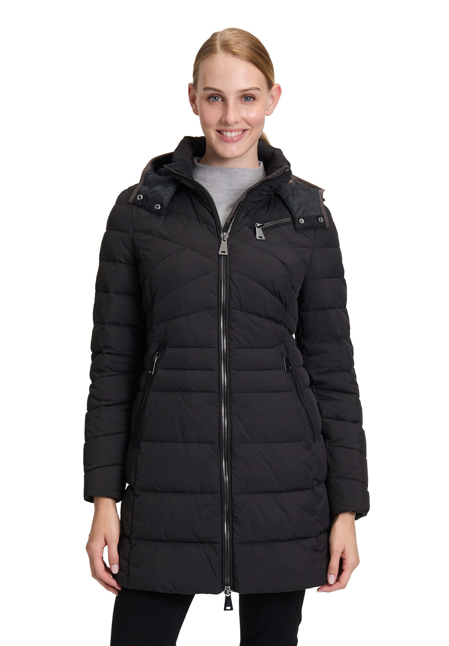 Gil Bret Steppjacke Winterjacke mit Kapuze und Reißverschluss