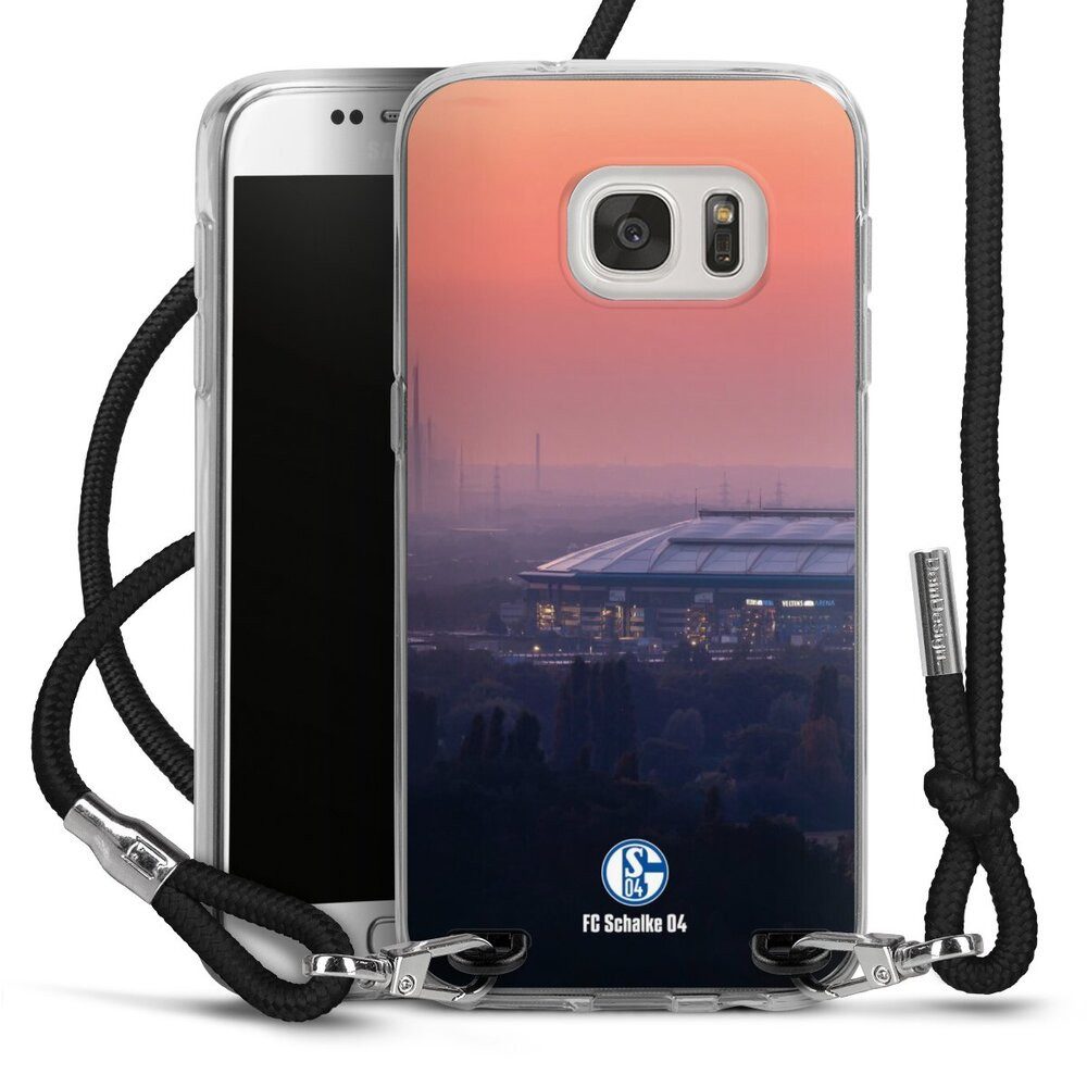 DeinDesign Handyhülle Stadion FC Schalke 04 Offizielles Lizenzprodukt Schalke 04 Stadion, Samsung Galaxy S7 Handykette Hülle mit Band Case zum Umhängen