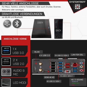 SYSTEMTREFF Gaming-PC-Komplettsystem (27", AMD Ryzen 9 7900X, Radeon RX 6900 XT, 32 GB RAM, 1000 GB SSD, Windows 11, WLAN)