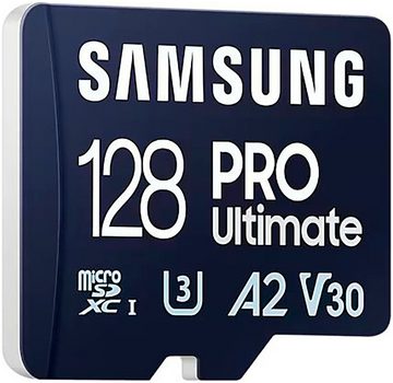 Samsung Pro Ultimate 128 GB Speicherkarte (128 GB, Video Speed Class 30 (V30)/UHS Speed Class 3 (U3), 200 MB/s Lesegeschwindigkeit)
