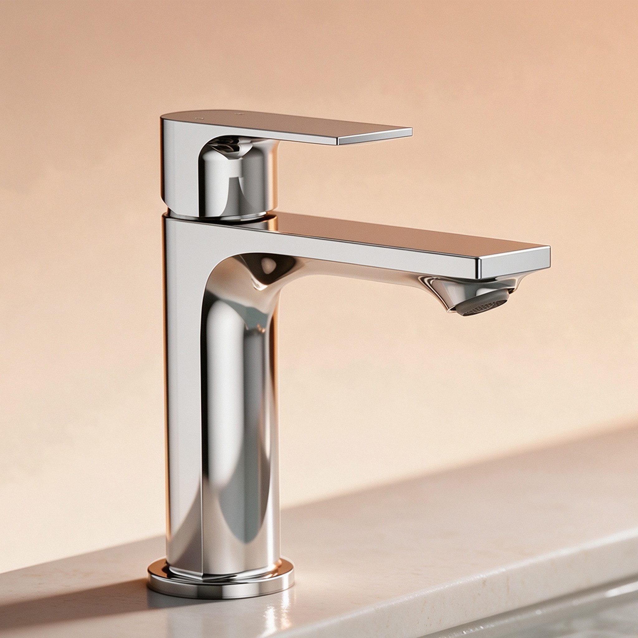 HOROW Waschtischarmatur Wasserhahn für Bad, Waschbeckenarmaturen (Wasserhahn, Chromoberfläche, Einhebelbedienung, einstellbare …