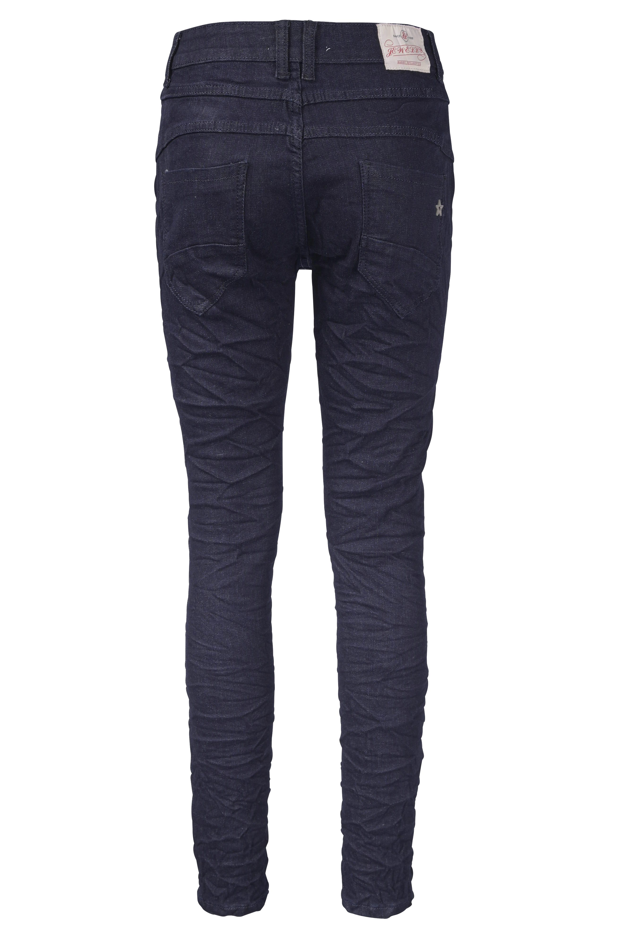 Jewelly Regular-fit-Jeans Stretch Jeans Five-Pocket im Crash-Look