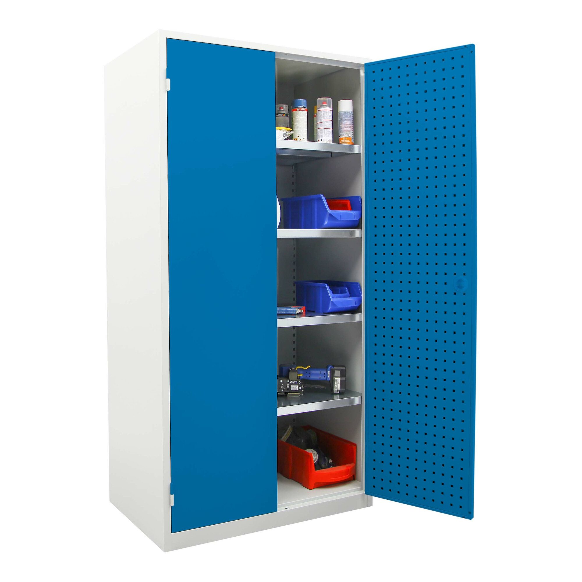 Stier Werkzeugschrank STIER Werkstattschrank LP 1940x1000x600mm enzianblau Werkzeugschrank