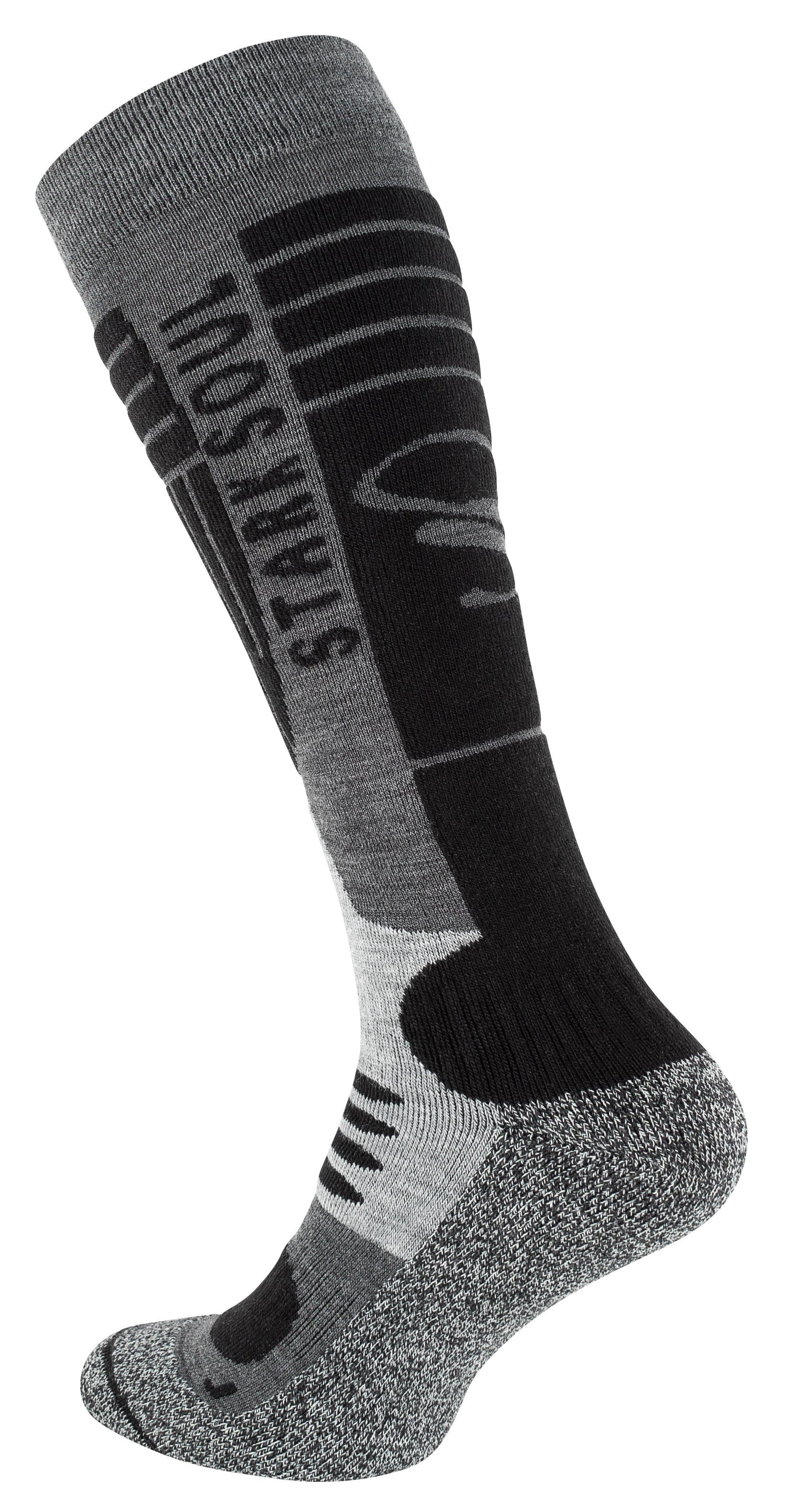Stark Soul® Skisocken Ski & Snowboard Socken mit Spezialpolsterung, 2 Paar, Funktionssocken 2er-Pack, Dehnungszonen am Knöchel und Spann, weiche Zehennaht