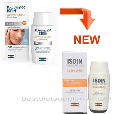 Isdin Sonnenschutzcreme Isdin Fotoultra Active Unify, Packung, 1-tlg., 50ml, Vorherige Verpackung; SPF 50+