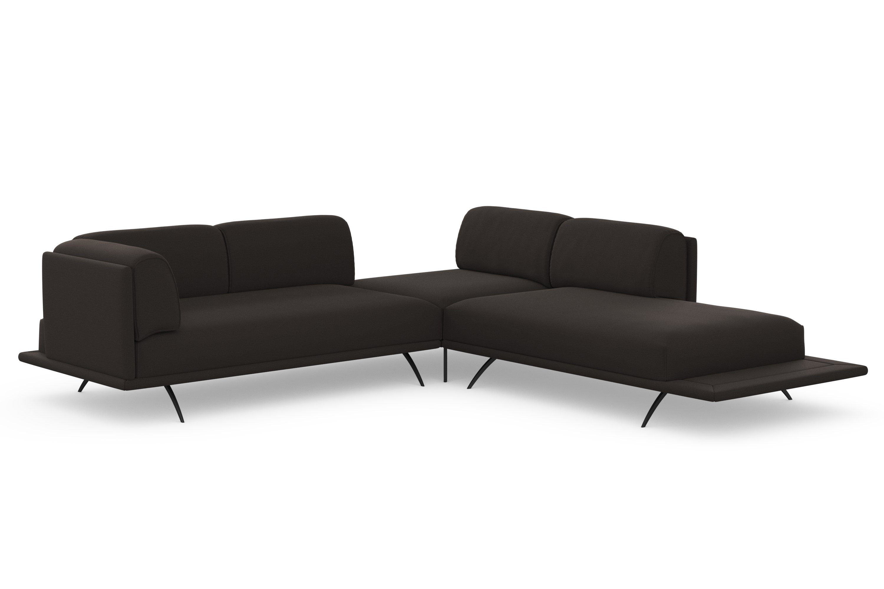 machalke® Ecksofa benito, mit bezogenem Sockel