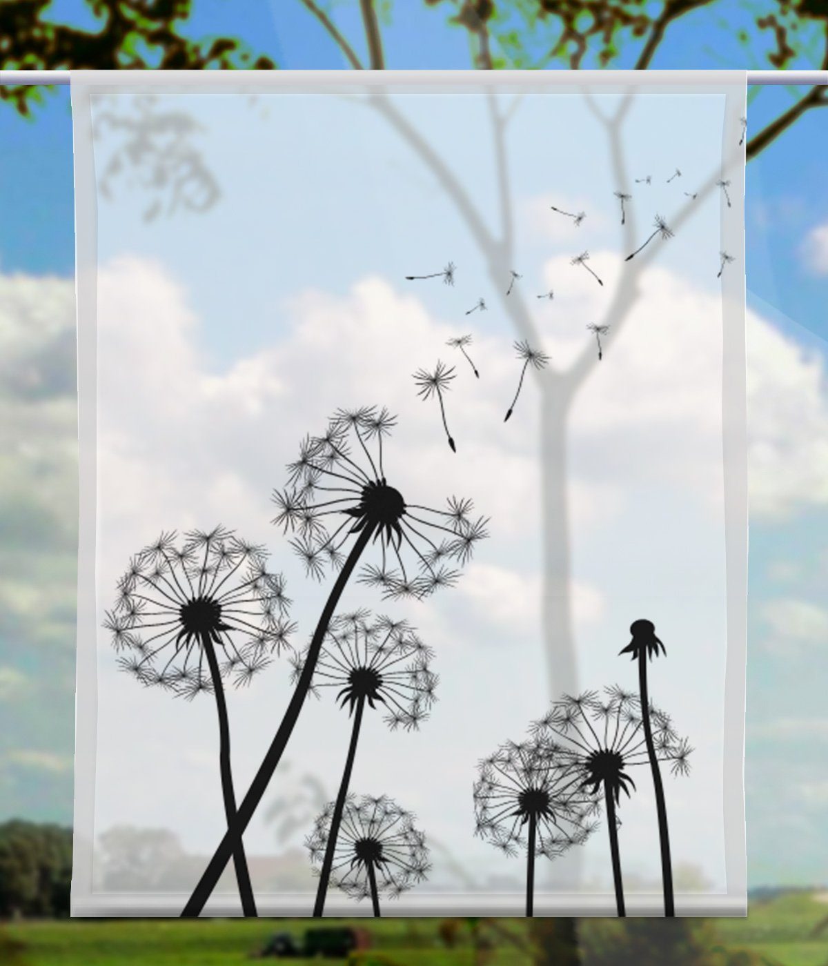 gardinen-for-life Scheibengardine Dandelions – Scheibenhänger Pusteblumen günstig online kaufen