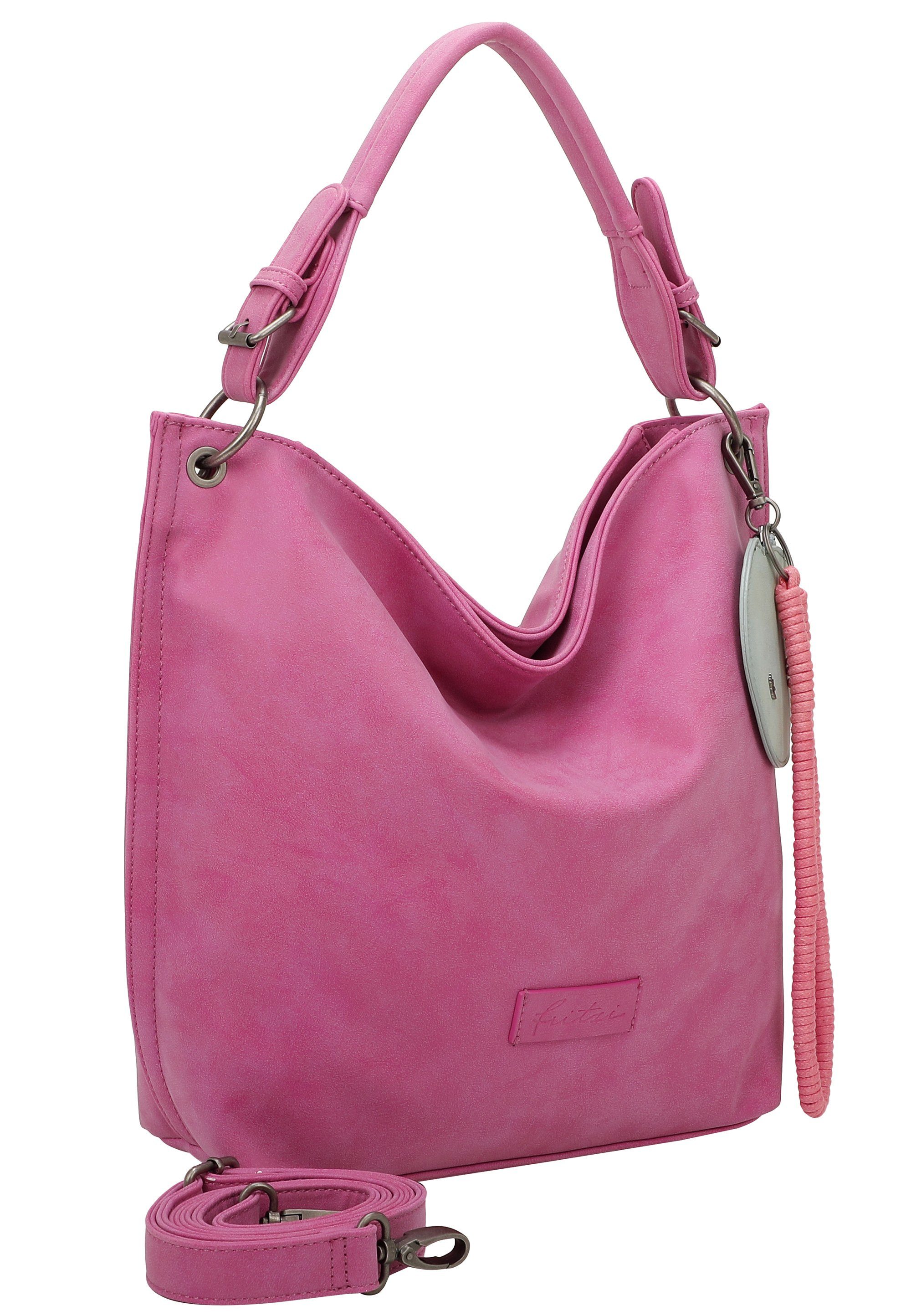 Fritzi aus Preußen Schultertasche Fritzi01N, mit abnehmbarer Schlüsselschlange und Taschenanhänger