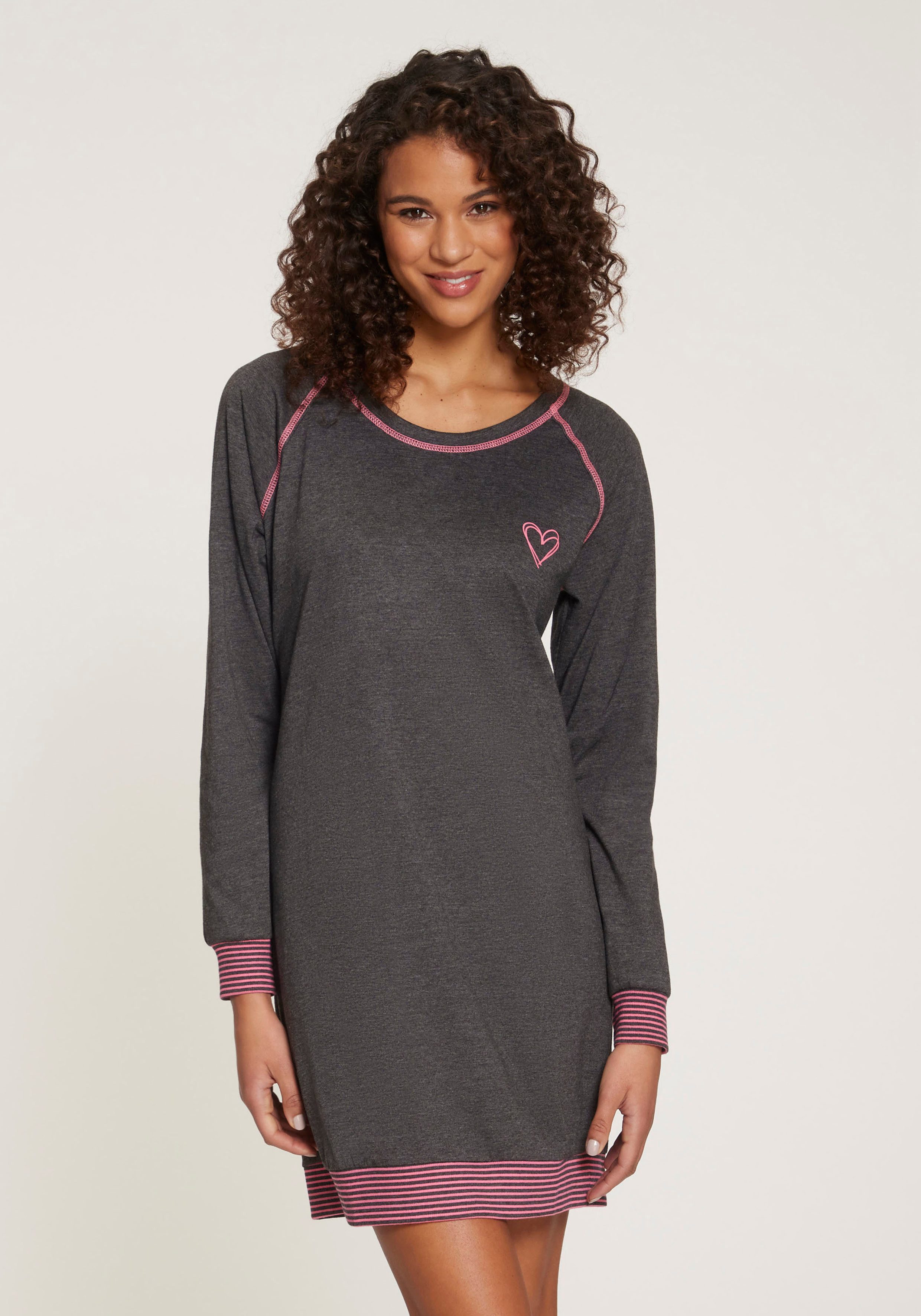 Vivance Dreams Nachthemd mit dekorativen Flatlock-Nähten günstig online kaufen