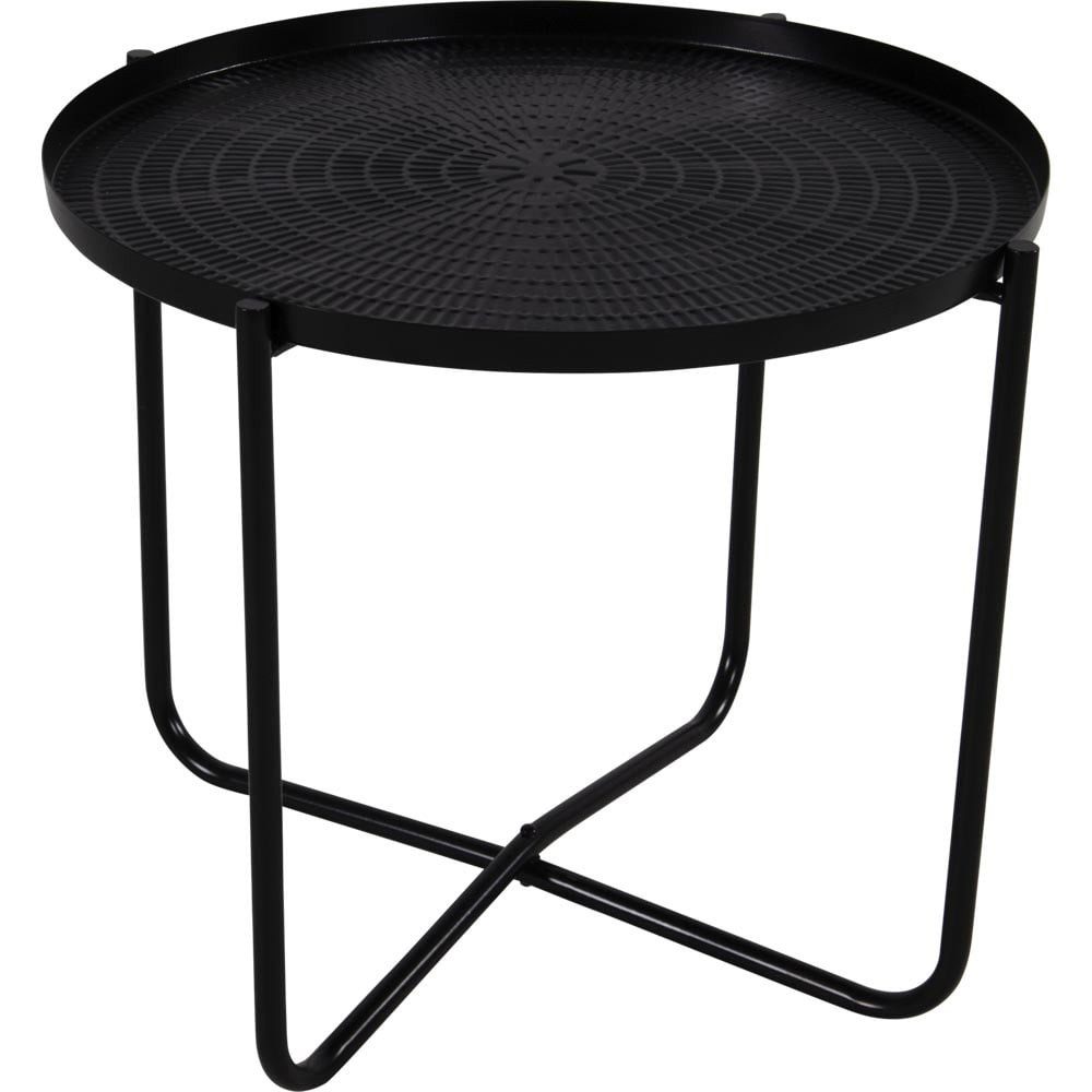 Beistelltisch Beistelltisch BLACK – runder Metalltisch in Schwarz Ø40,5 cm