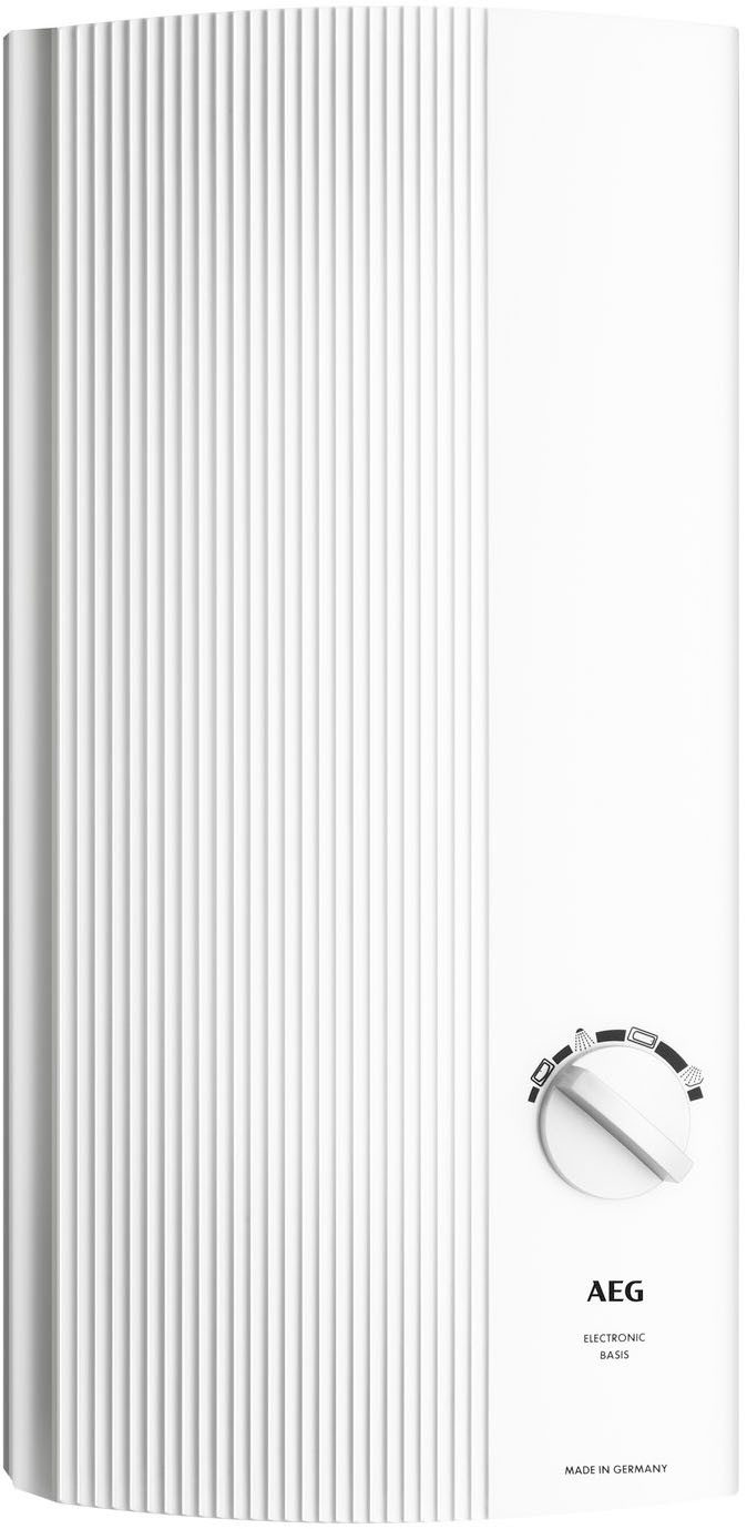 AEG Haustechnik Komfort-Durchlauferhitzer DDLE Basis, elektronisch, min. 35 °C, 18 kW, stufenlose Temperaturwahl durch 4 Anwendungssymbole